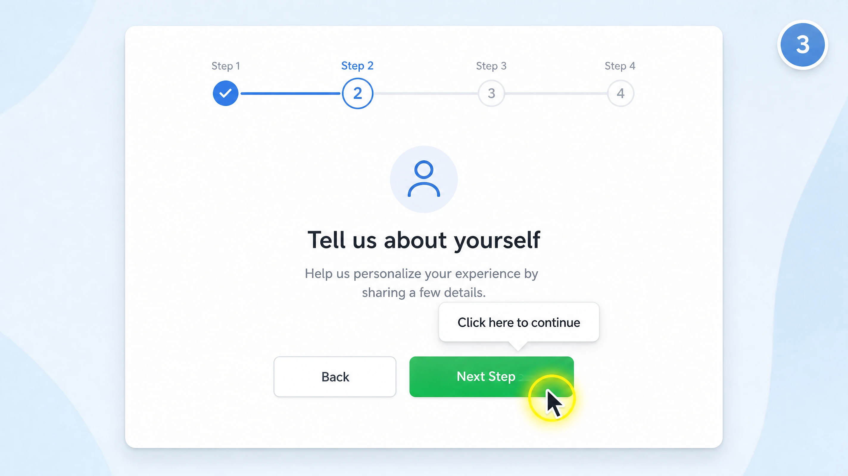 Mouse cursor highlight onboarding guide video