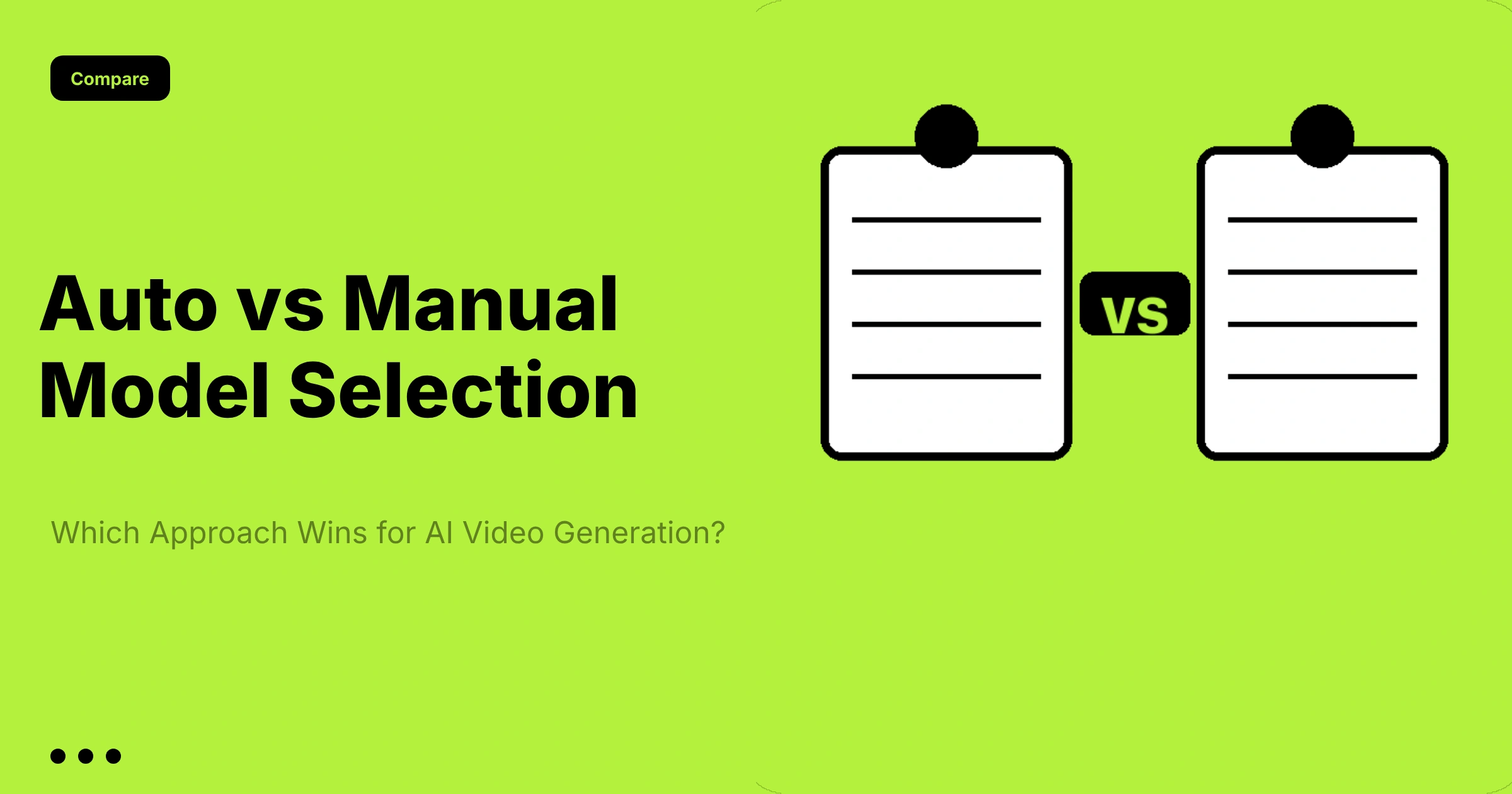 Auto Model Selection vs Manual Model Choice for AI Video Generation
