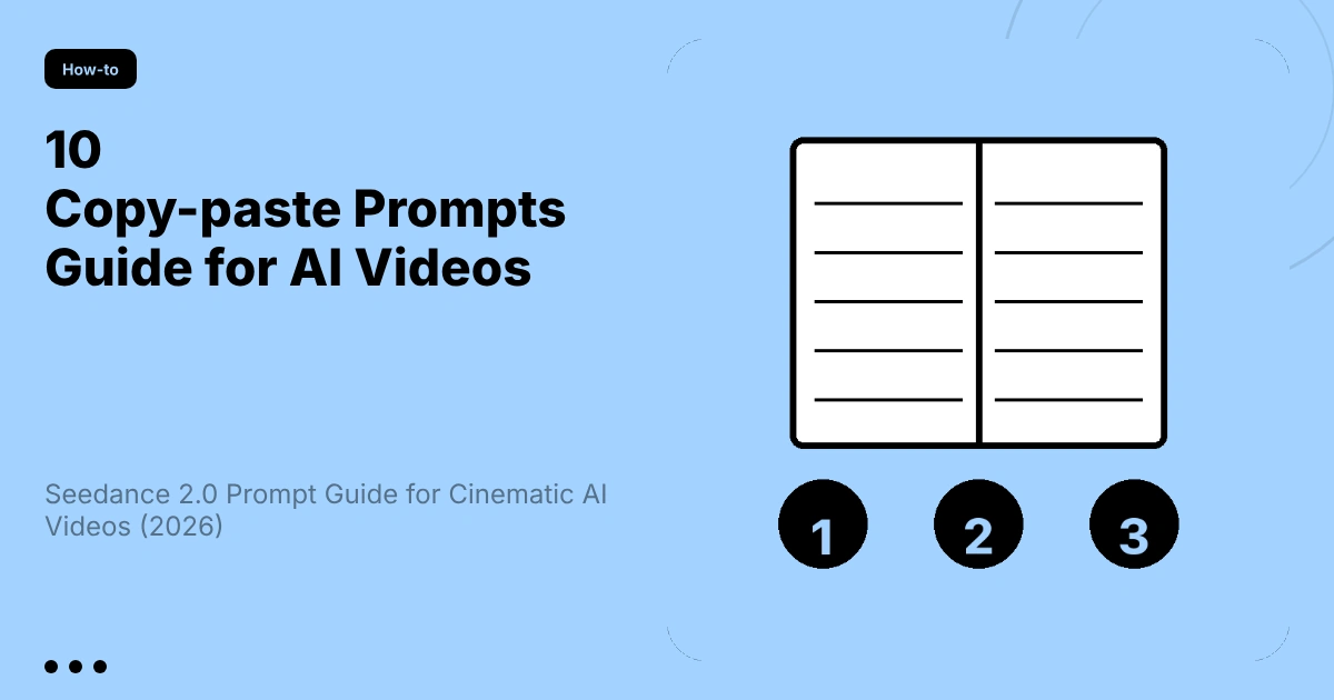 Seedance 2.0 Prompt Guide: 10 Copy-Paste Prompts for Cinematic AI Videos (2026)