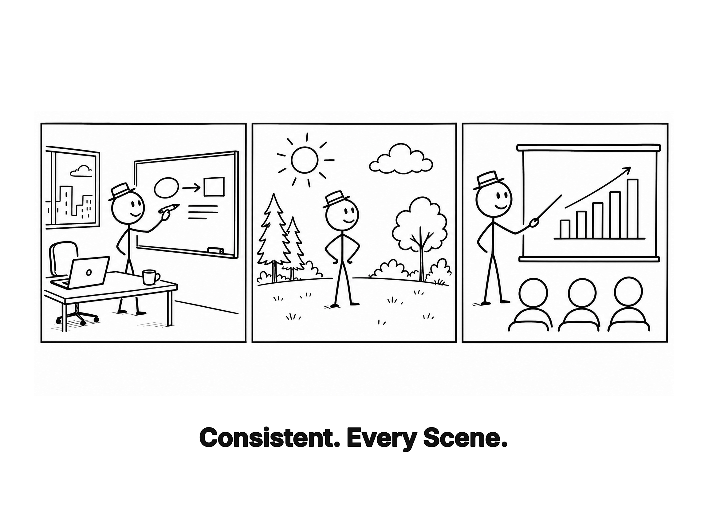 Multi-scene continuity for whiteboard explainer videos by Pexo