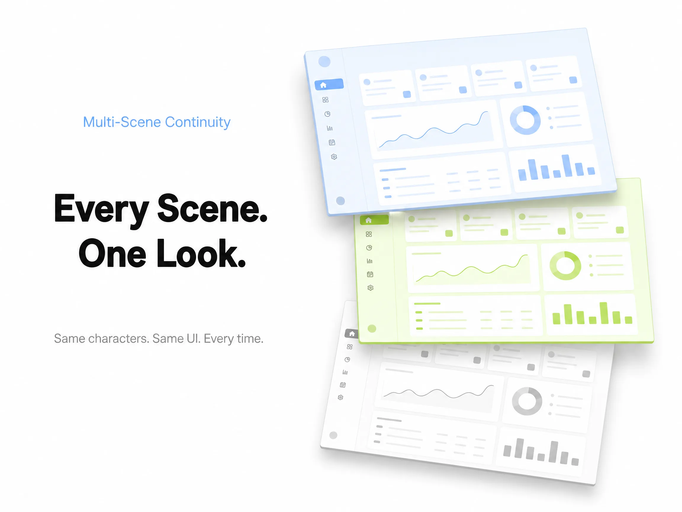 Multi-scene continuity for tech explainer videos by Pexo