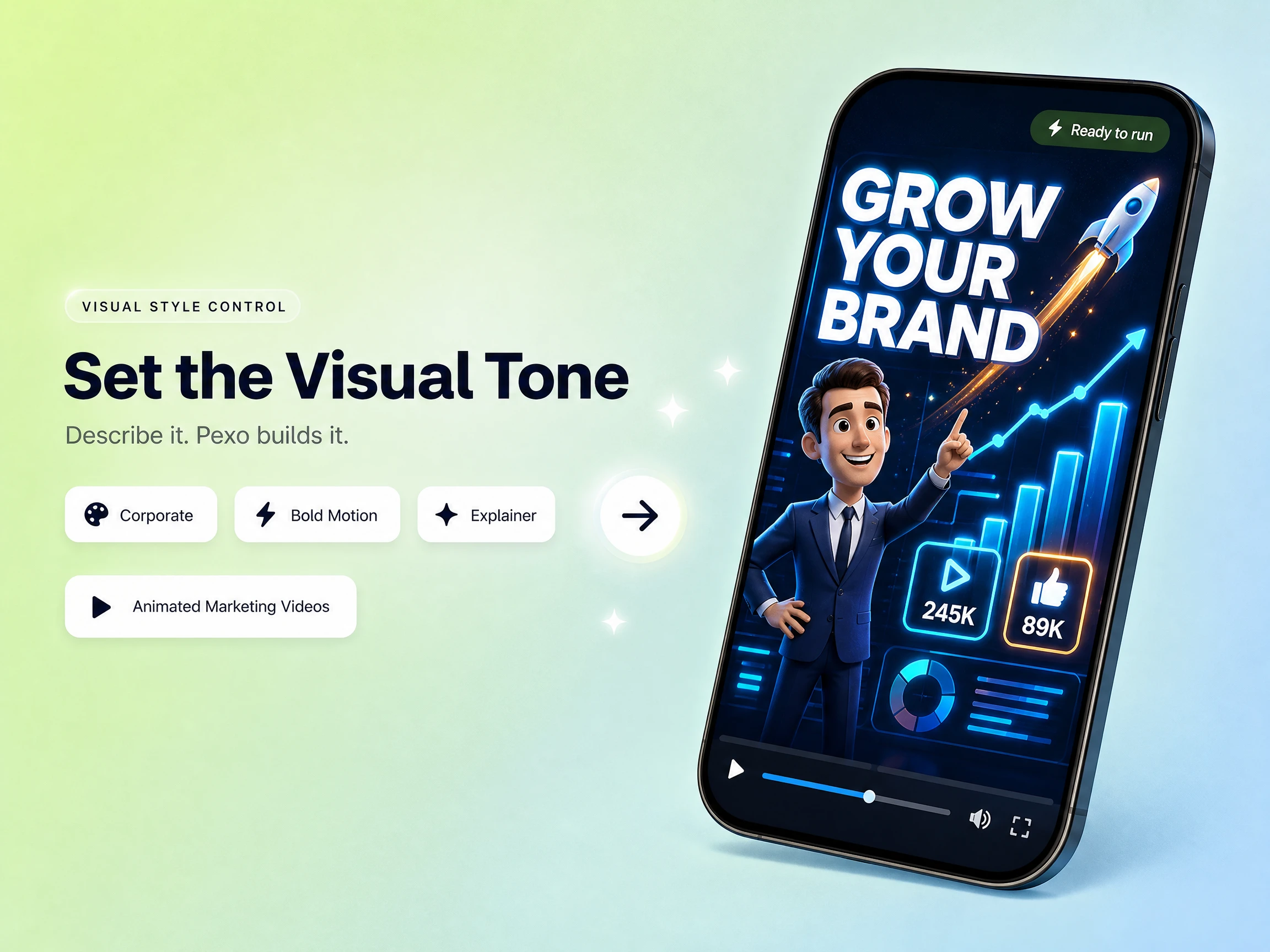 Visual style control for animated marketing campaigns