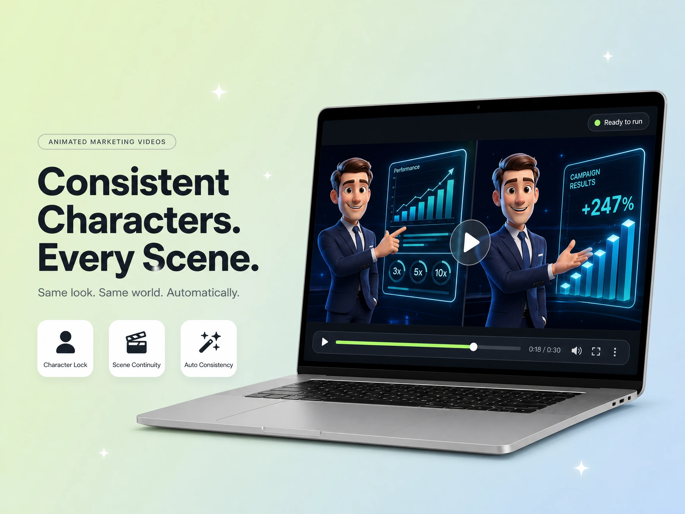 Voice and lip sync built into animated marketing video creation