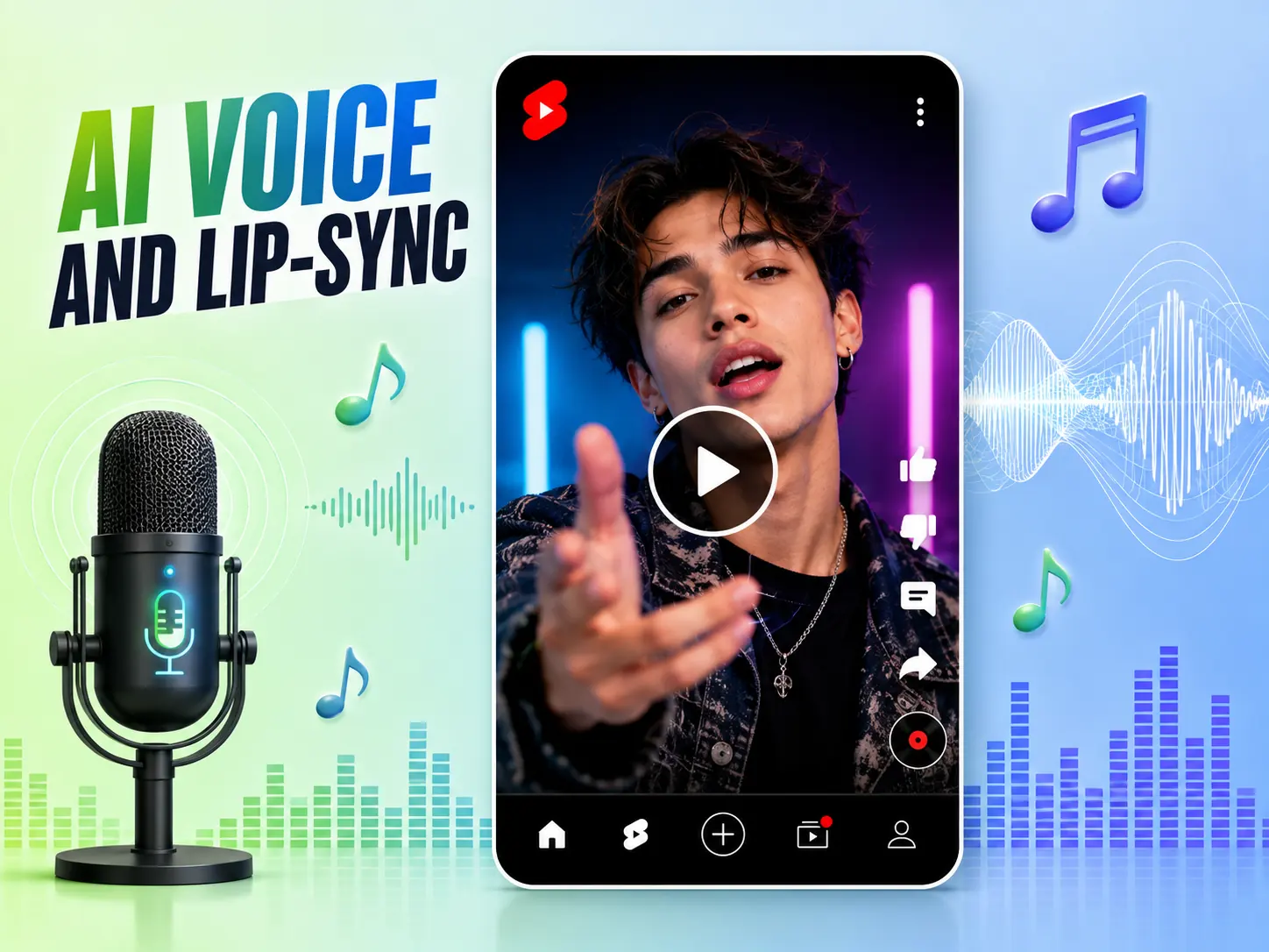 Pexo AI voice and lip-sync for YouTube Shorts