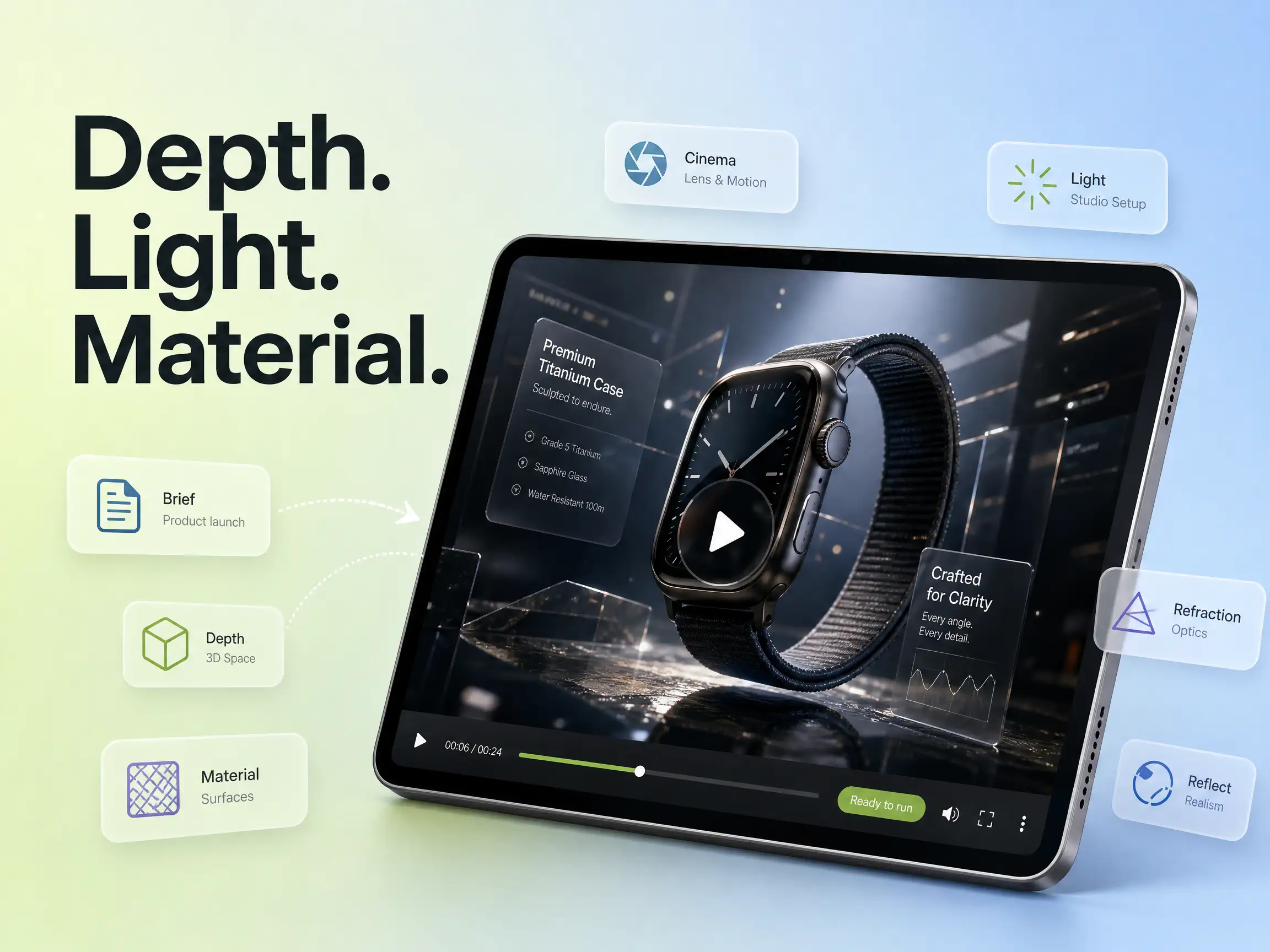 3D visual animated mockups by Pexo