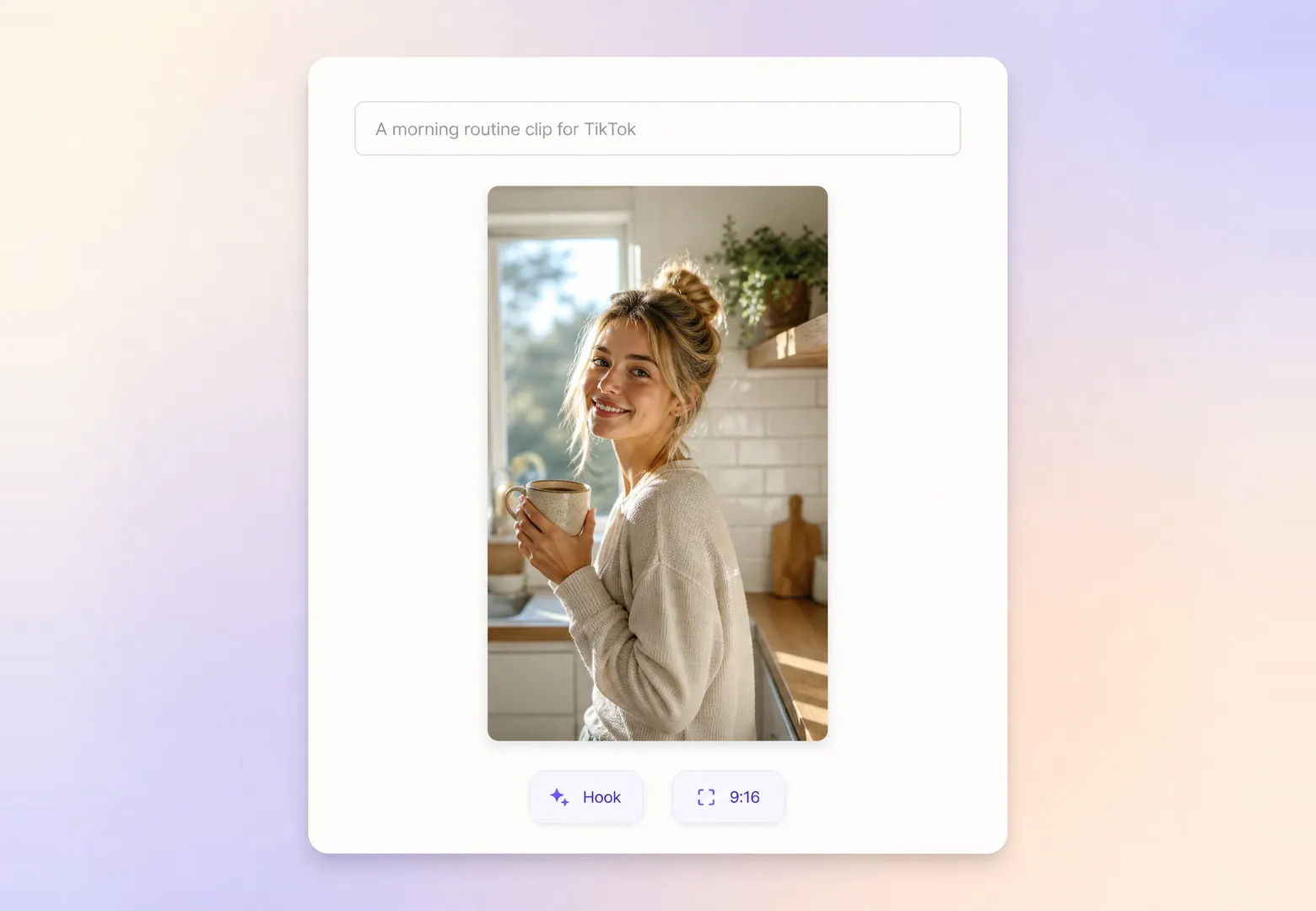 Pexo social media video generator turning one prompt into a finished vertical post