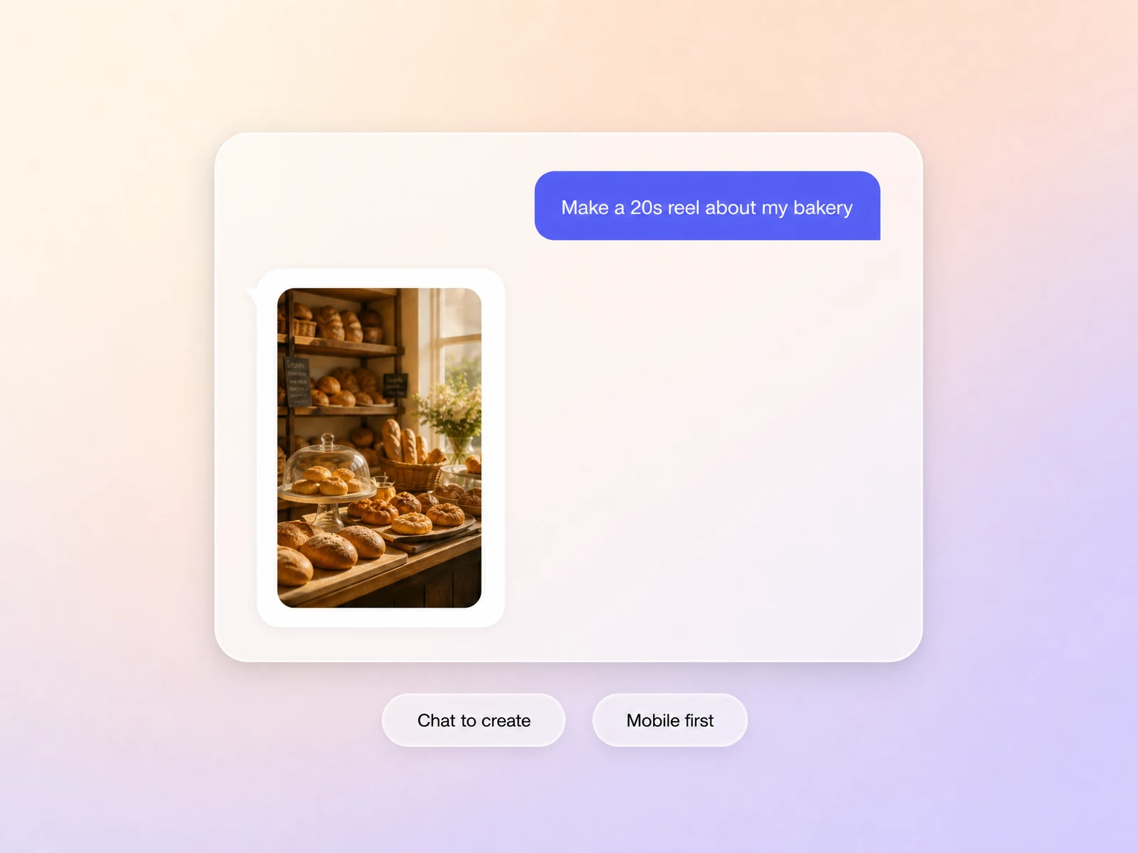 Creating an Instagram reel from a chat thread on mobile