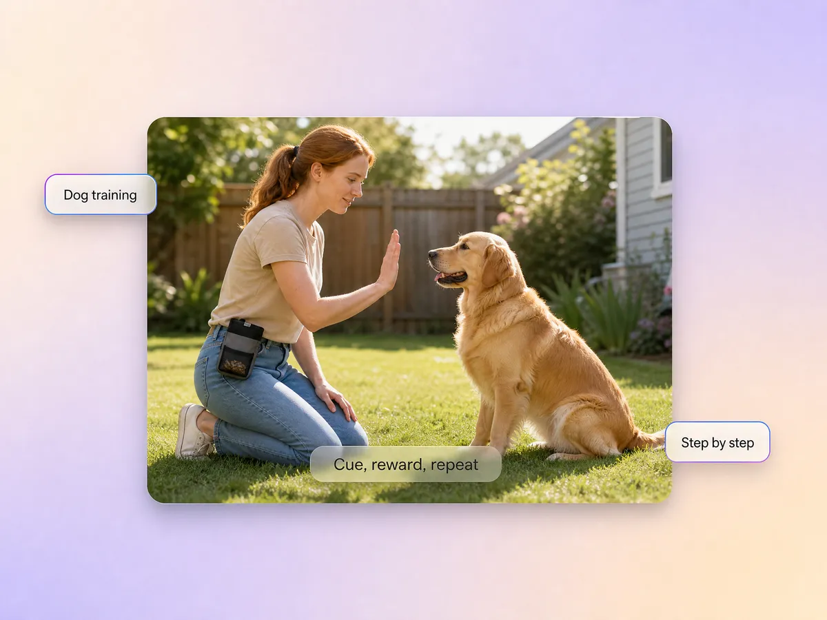 AI generated YouTube dog training video