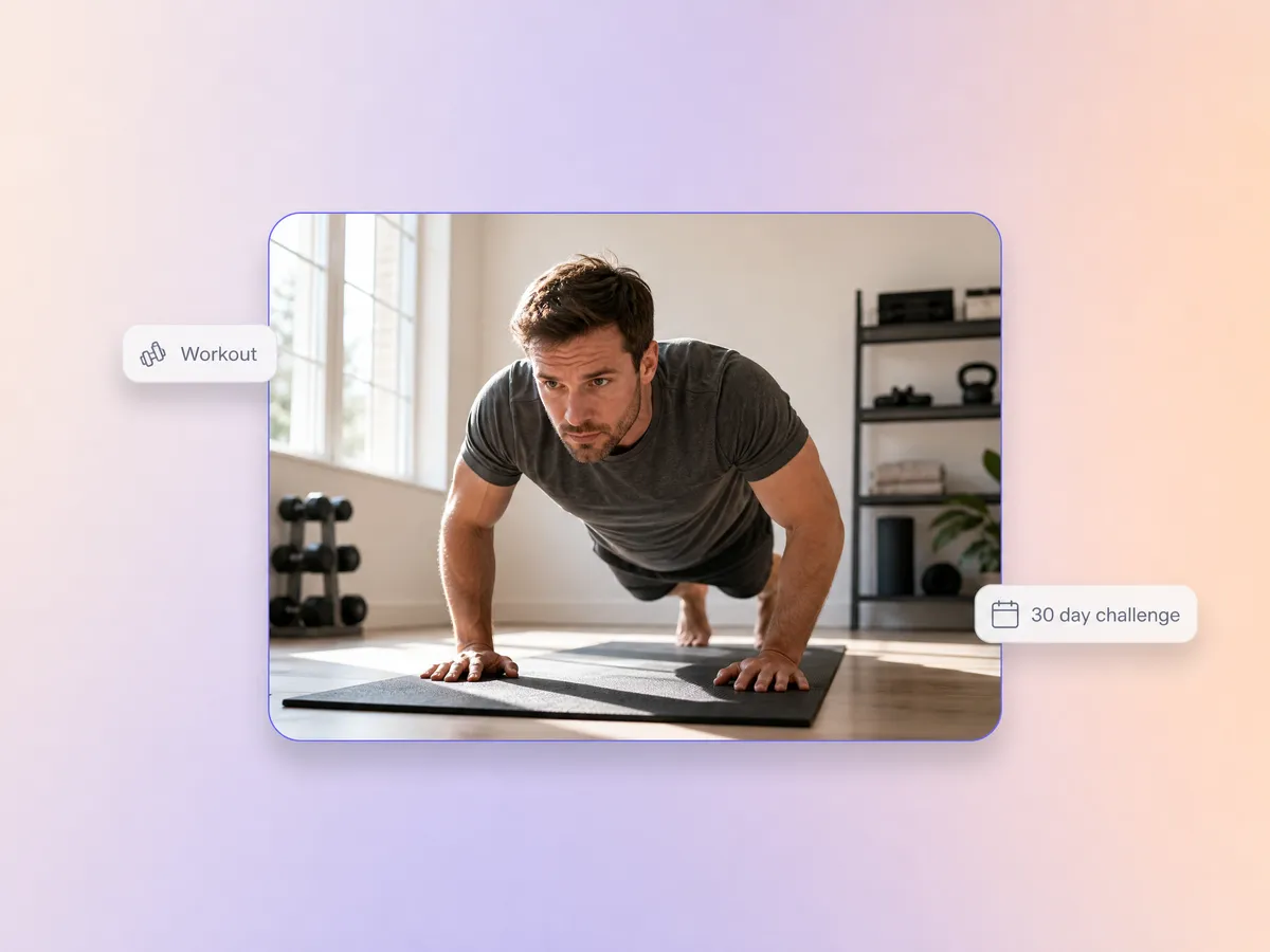 AI generated fitness and challenge YouTube video