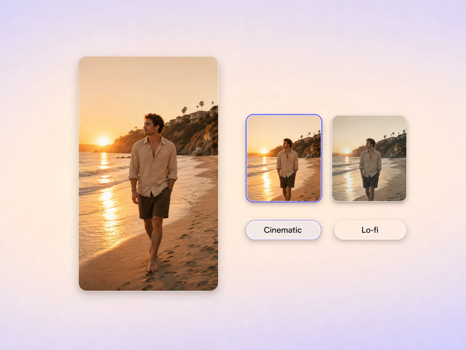 Visual style control applied across an Instagram reel
