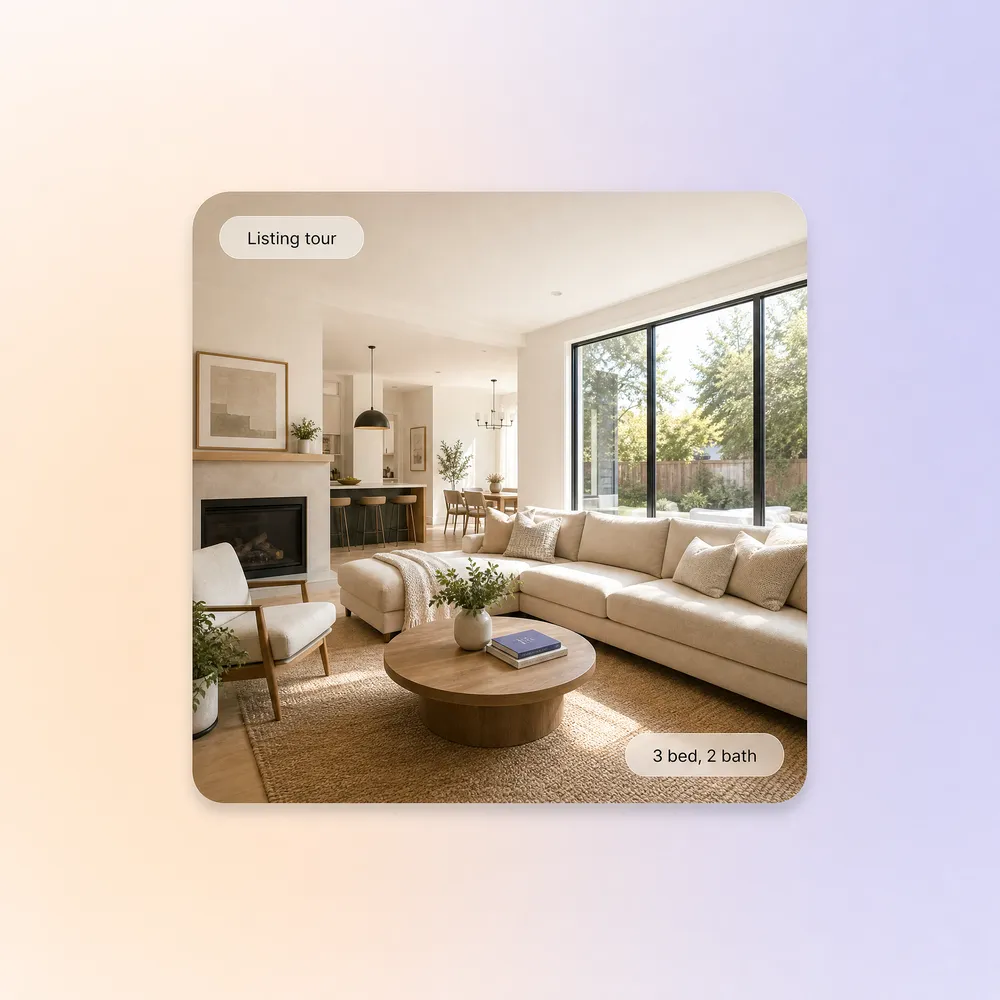 AI sales video for a real estate listing tour