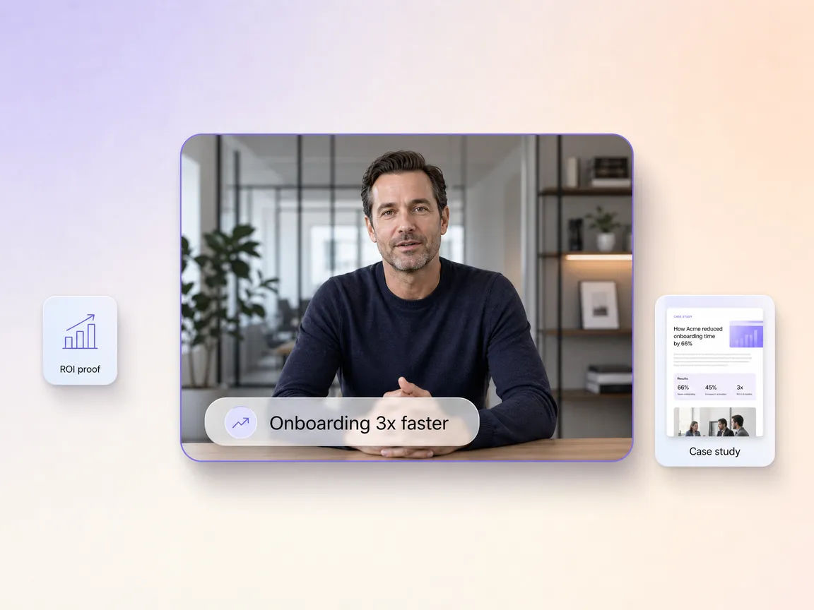 Client testimonial video with ROI proof for a SaaS deal
