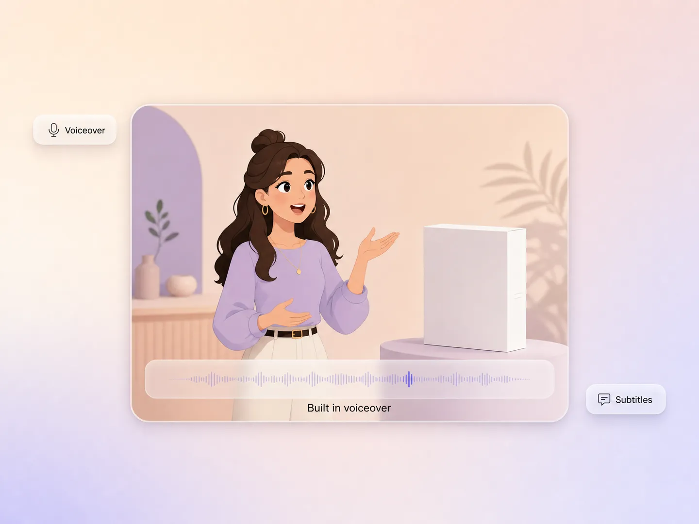 Voiceover built into an animated marketing video