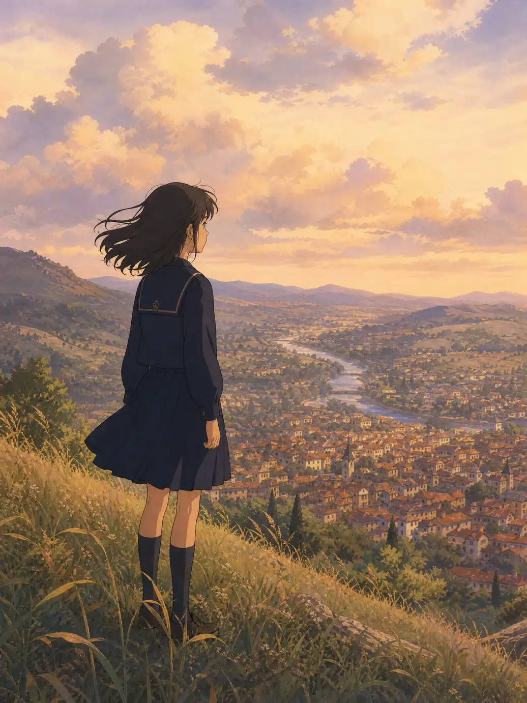 AI anime video generated by Pexo in a hand painted Ghibli style