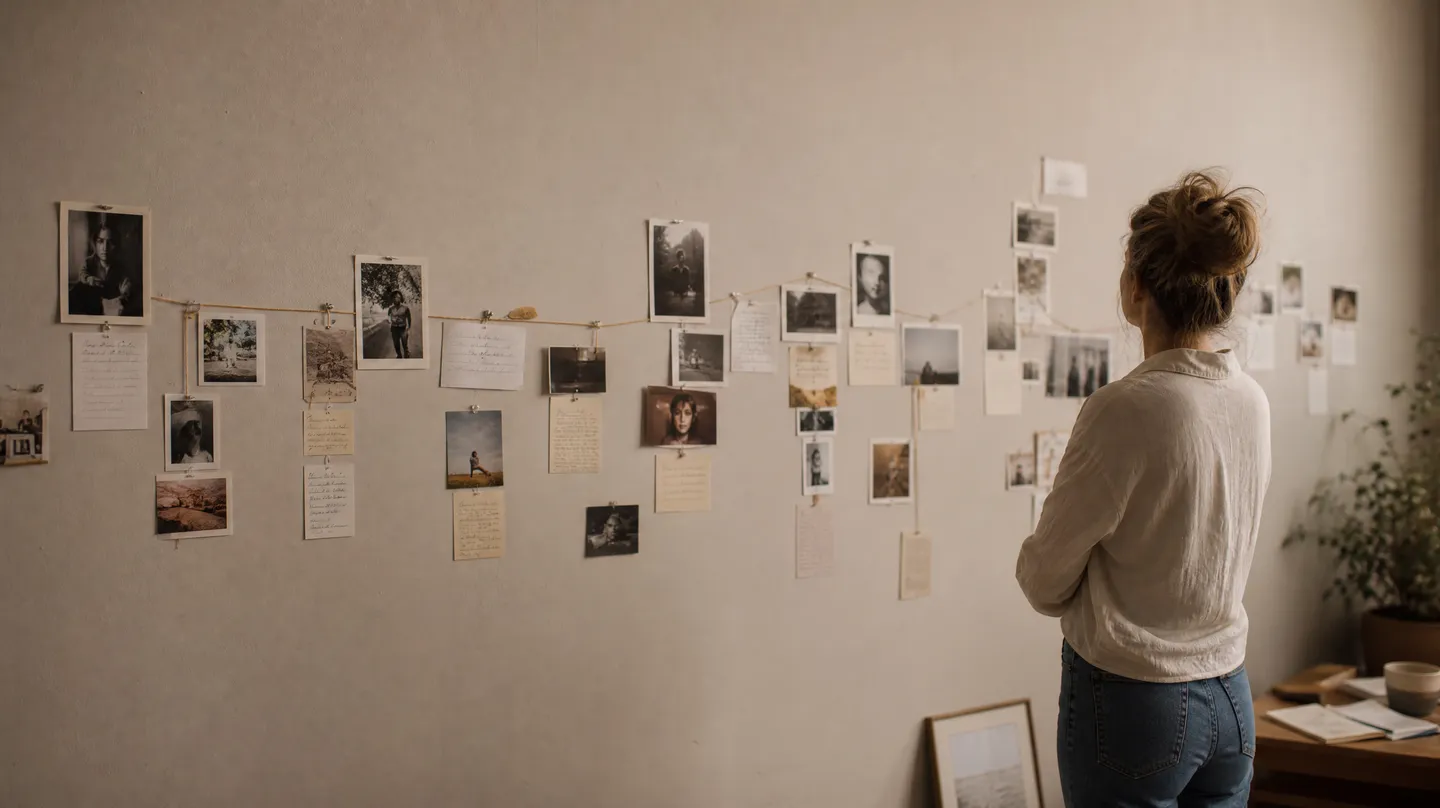 timeline chapters short documentary style still