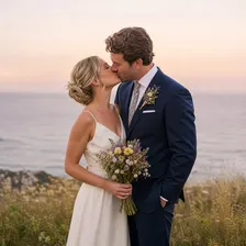 Wedding kiss prompt preview from the kissing video generator
