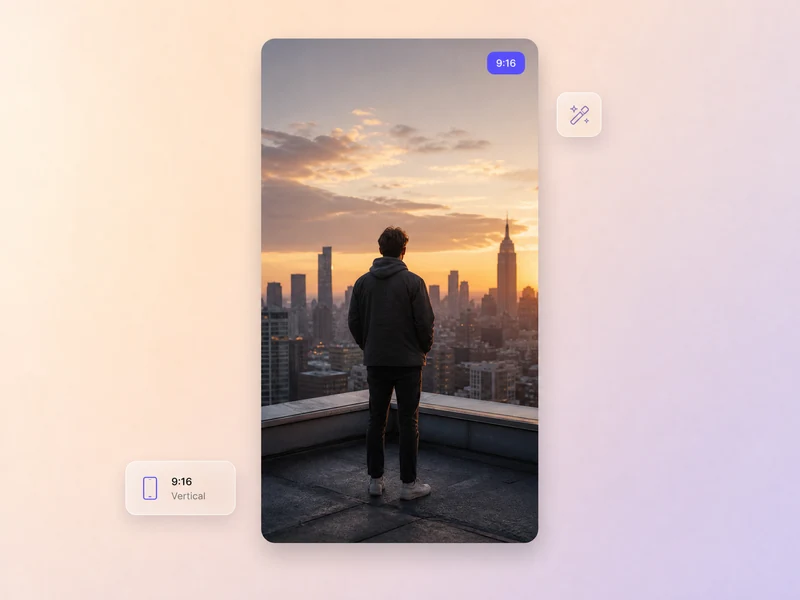 Cinematic video exported vertically for TikTok