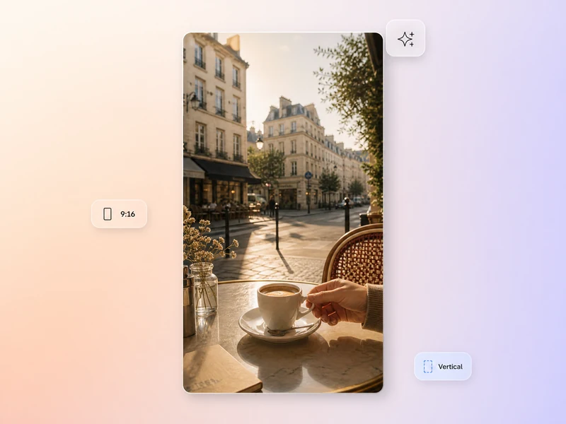 Cinematic video exported as a 9:16 Instagram Reel