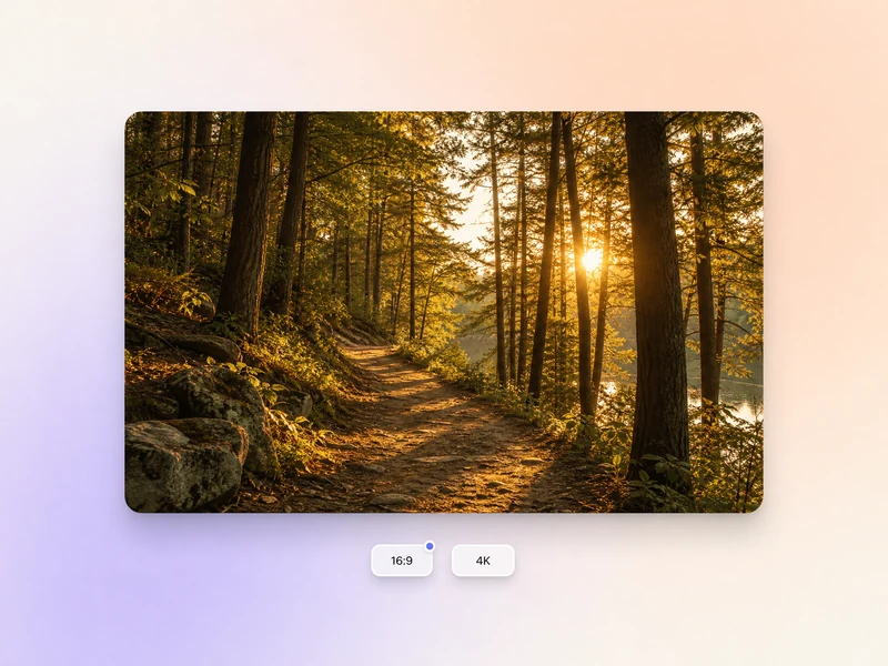 Cinematic video exported widescreen at 16:9 up to 4K