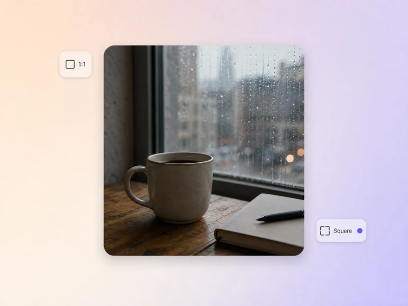 Cinematic video exported square at 1:1 for Facebook ads