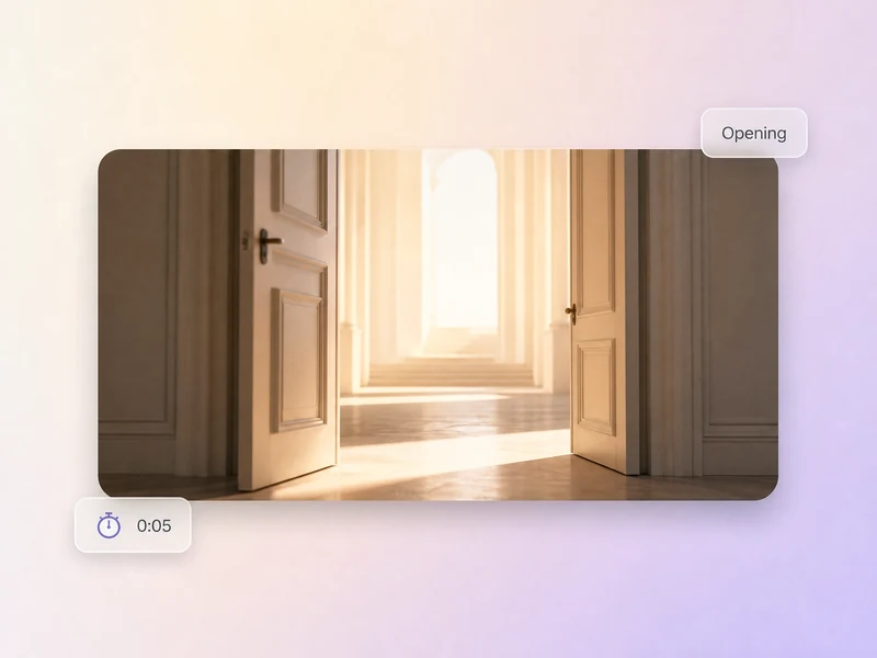 Five second cinematic opening shot for a YouTube channel