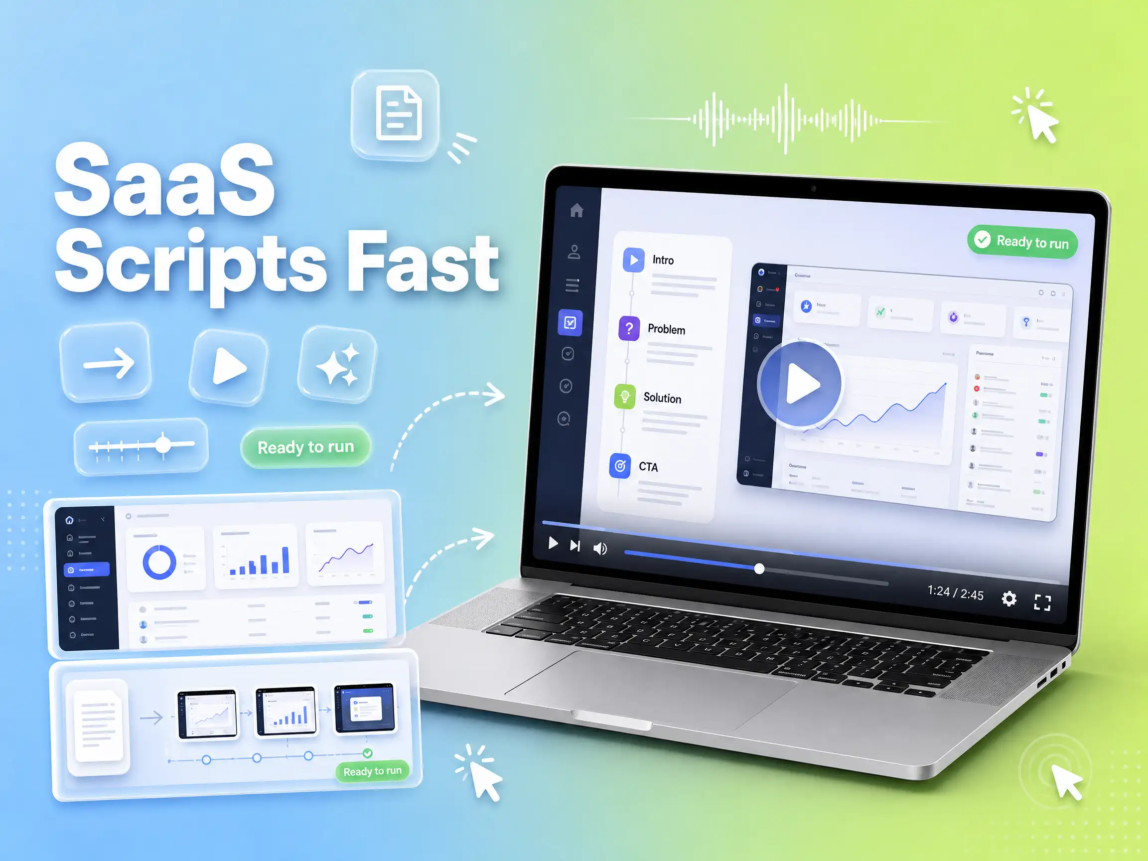 SaaS explainer script generation by Pexo AI