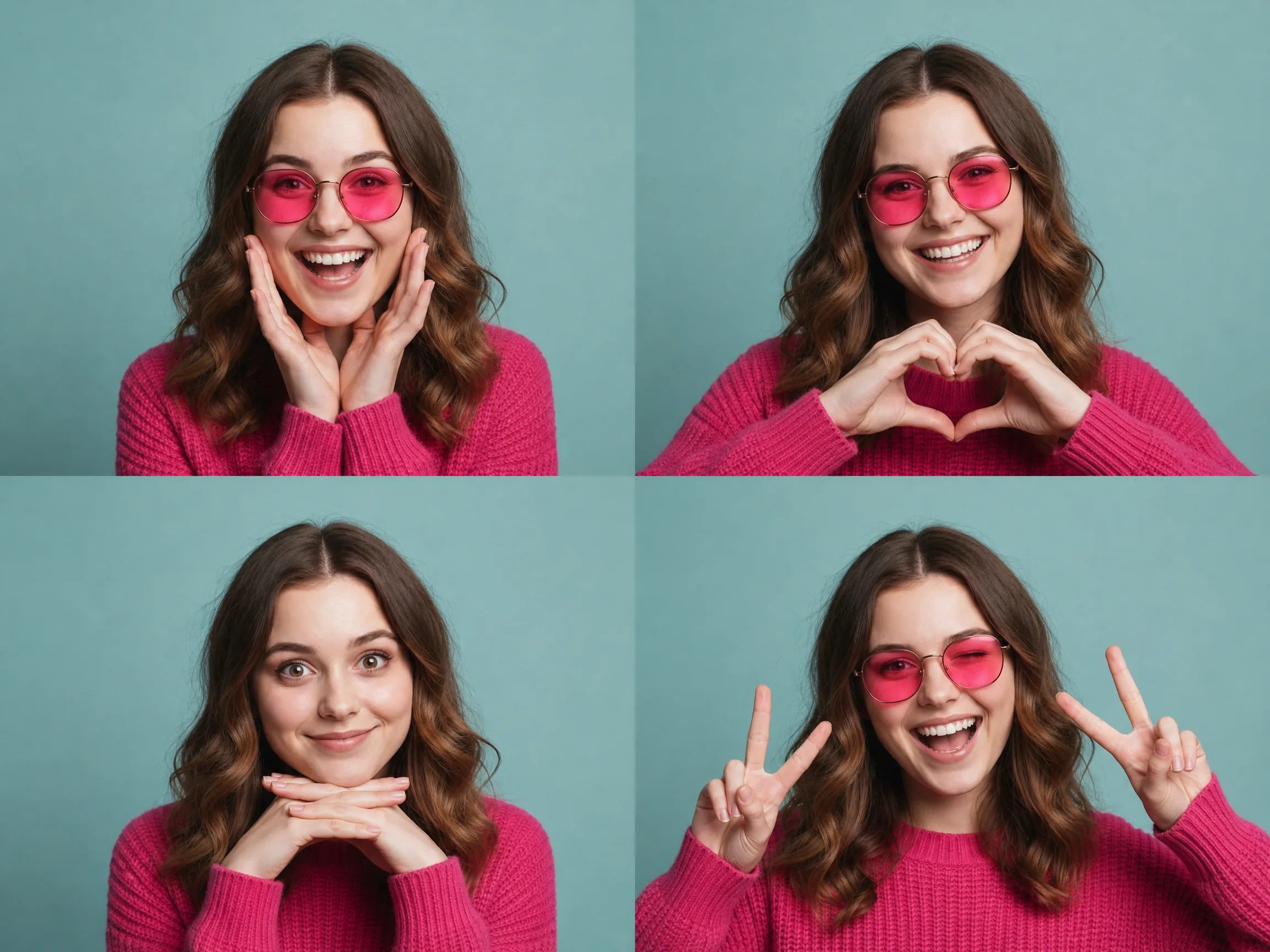 Expressive creator poses for YouTube content