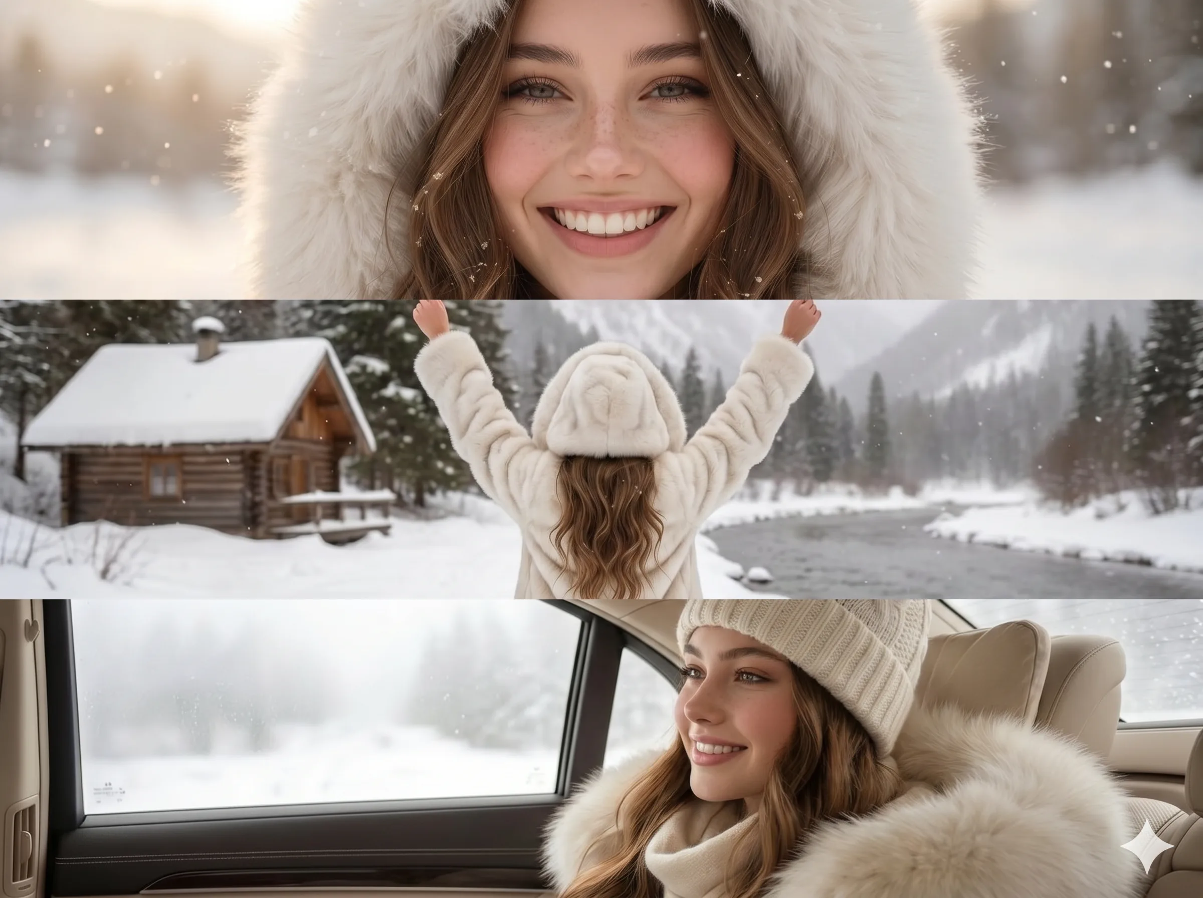 Seasonal lifestyle and music video content in winter scenery