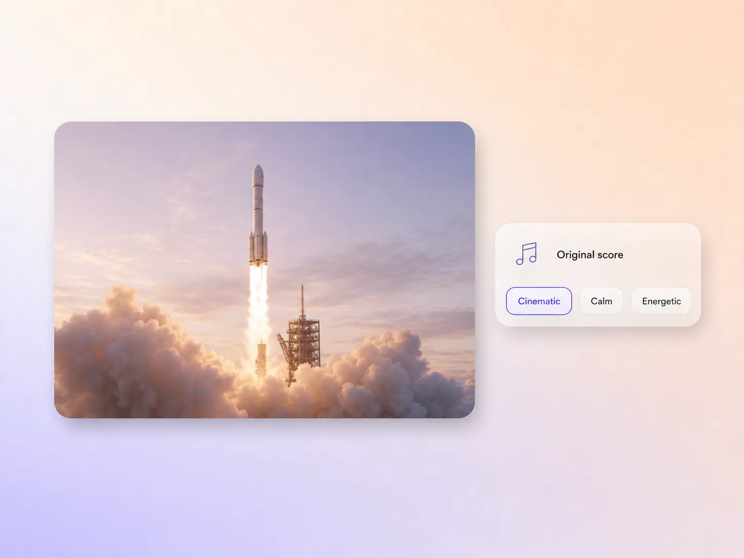 Pexo composing an original soundtrack for a startup launch video