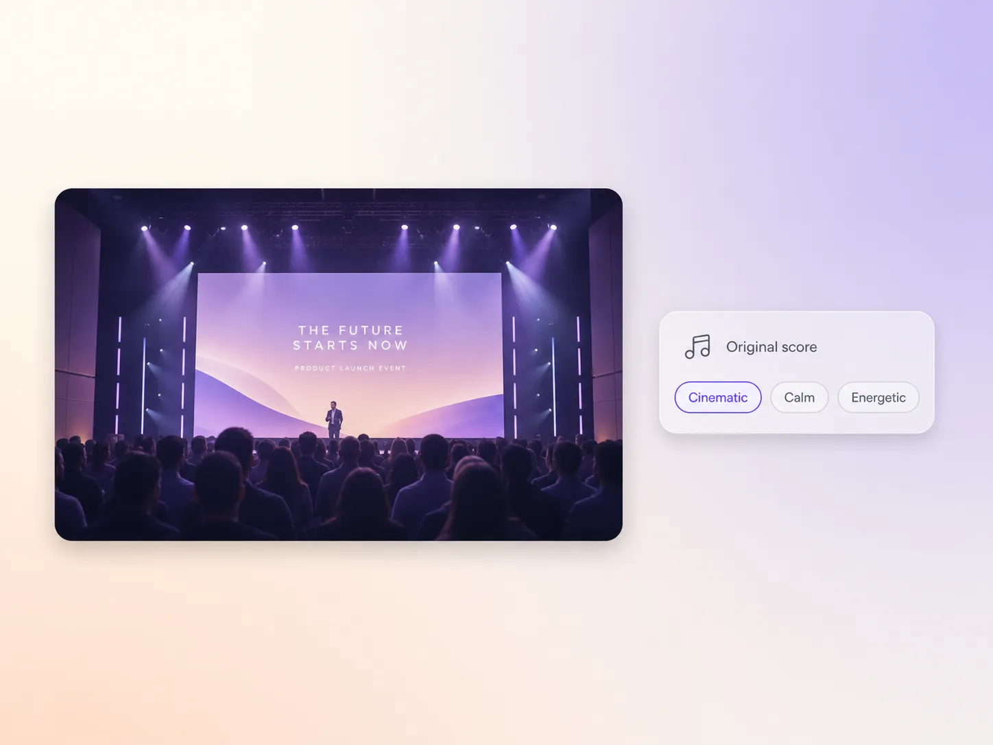 Pexo composing an original soundtrack for a event launch video