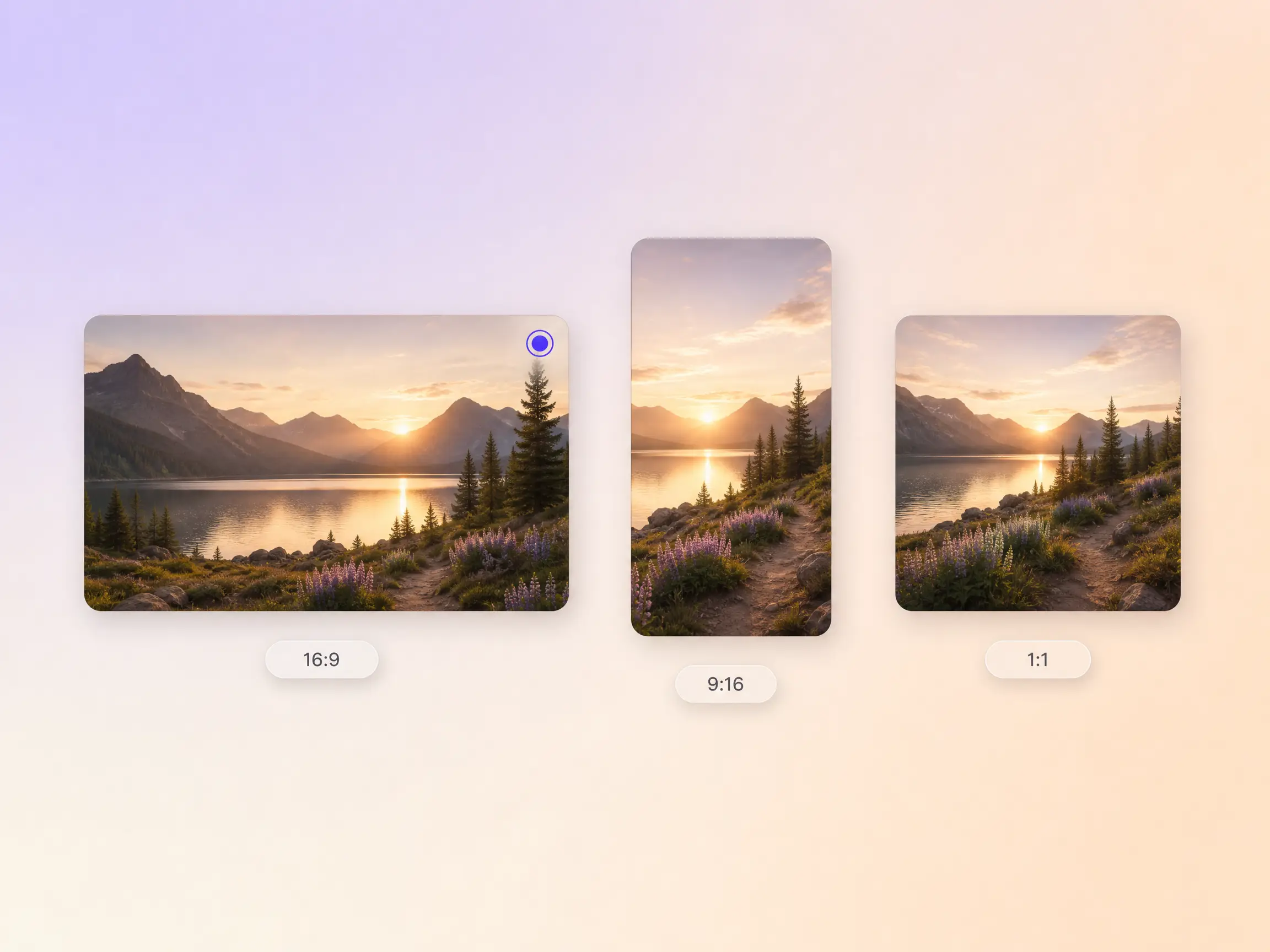A onboarding video exported in 16:9, 9:16, and 1:1 formats up to 4K