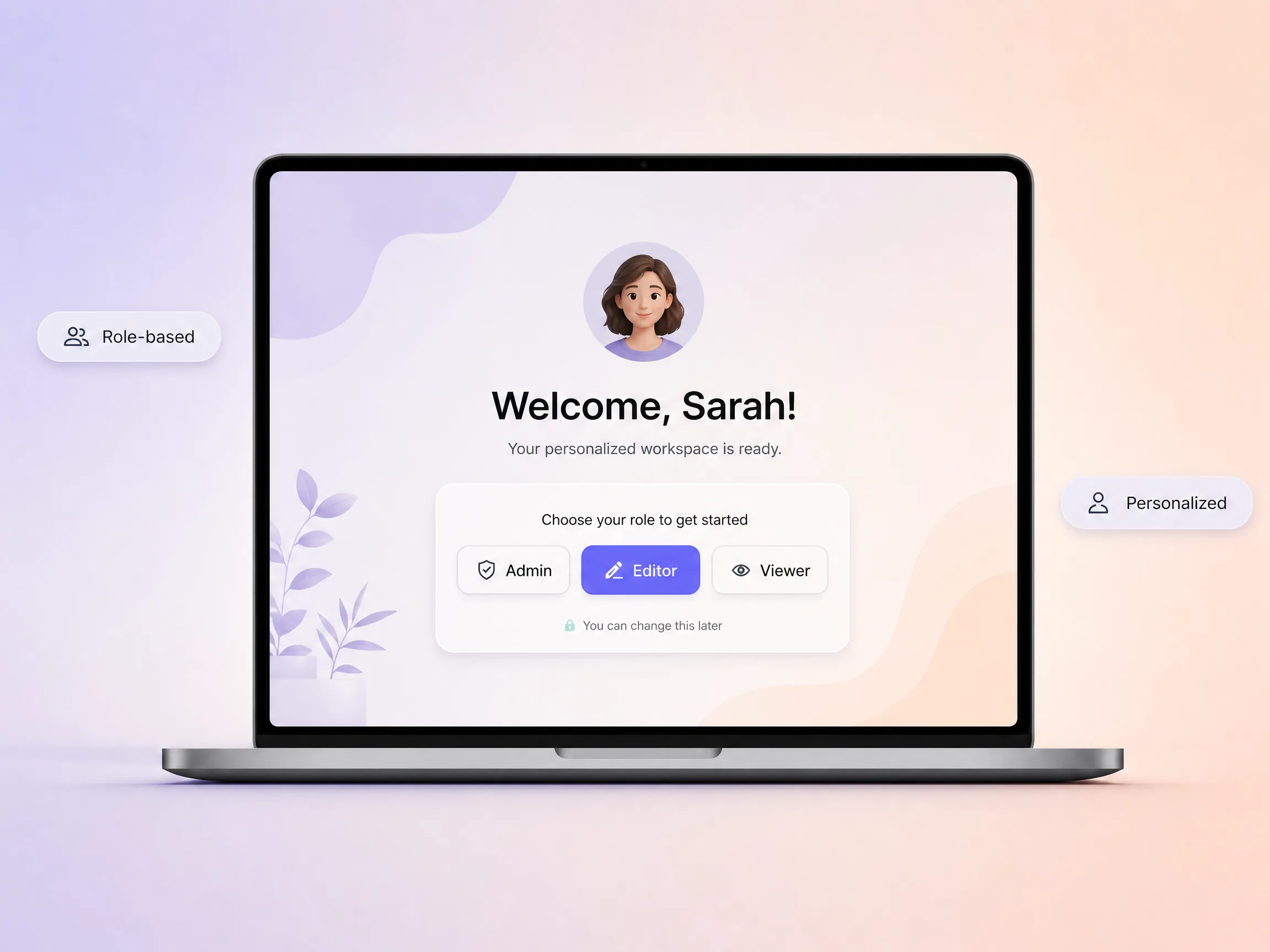 An onboarding video personalized for a specific user role