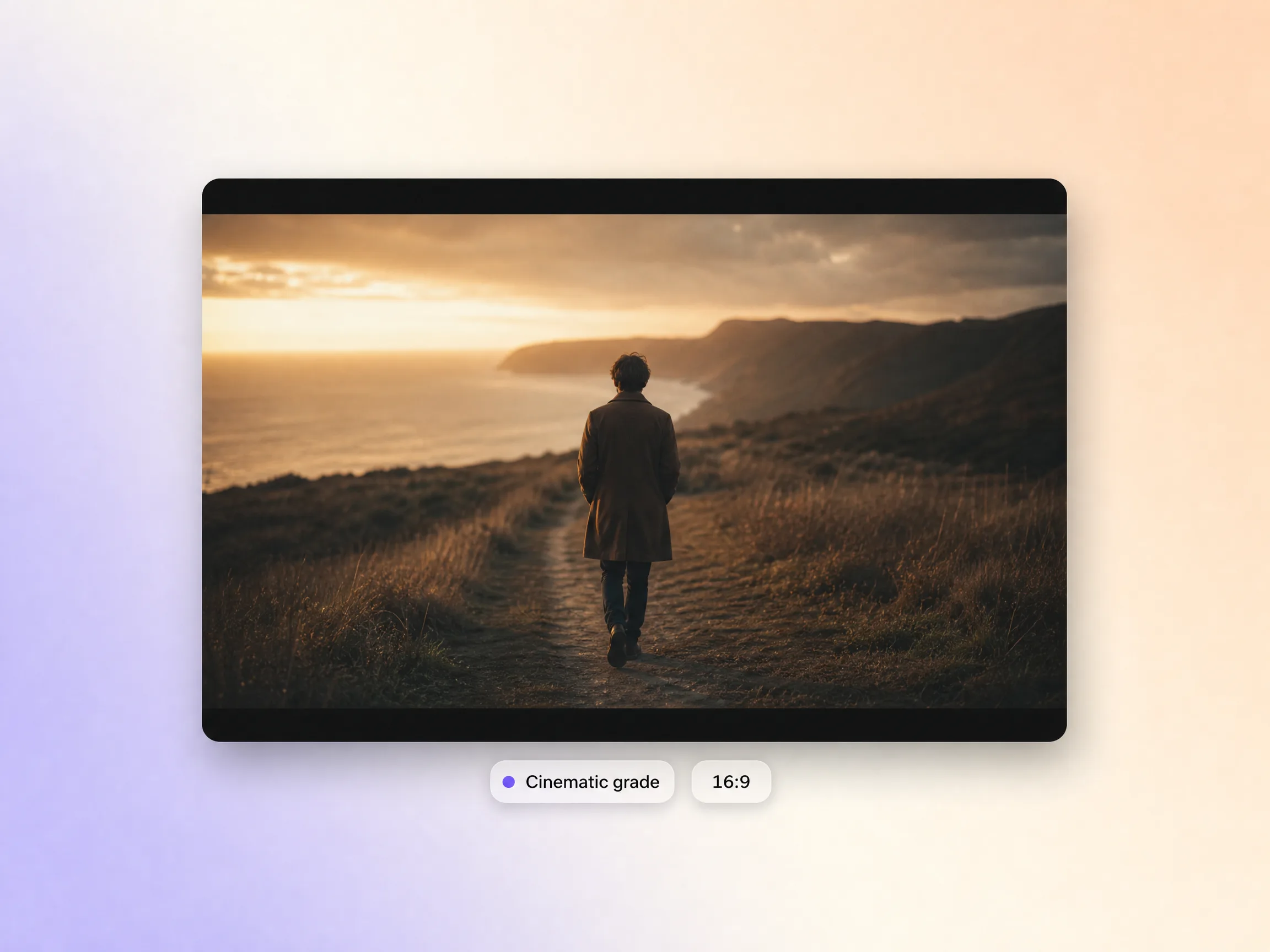 A short film graded with a warm cinematic color look