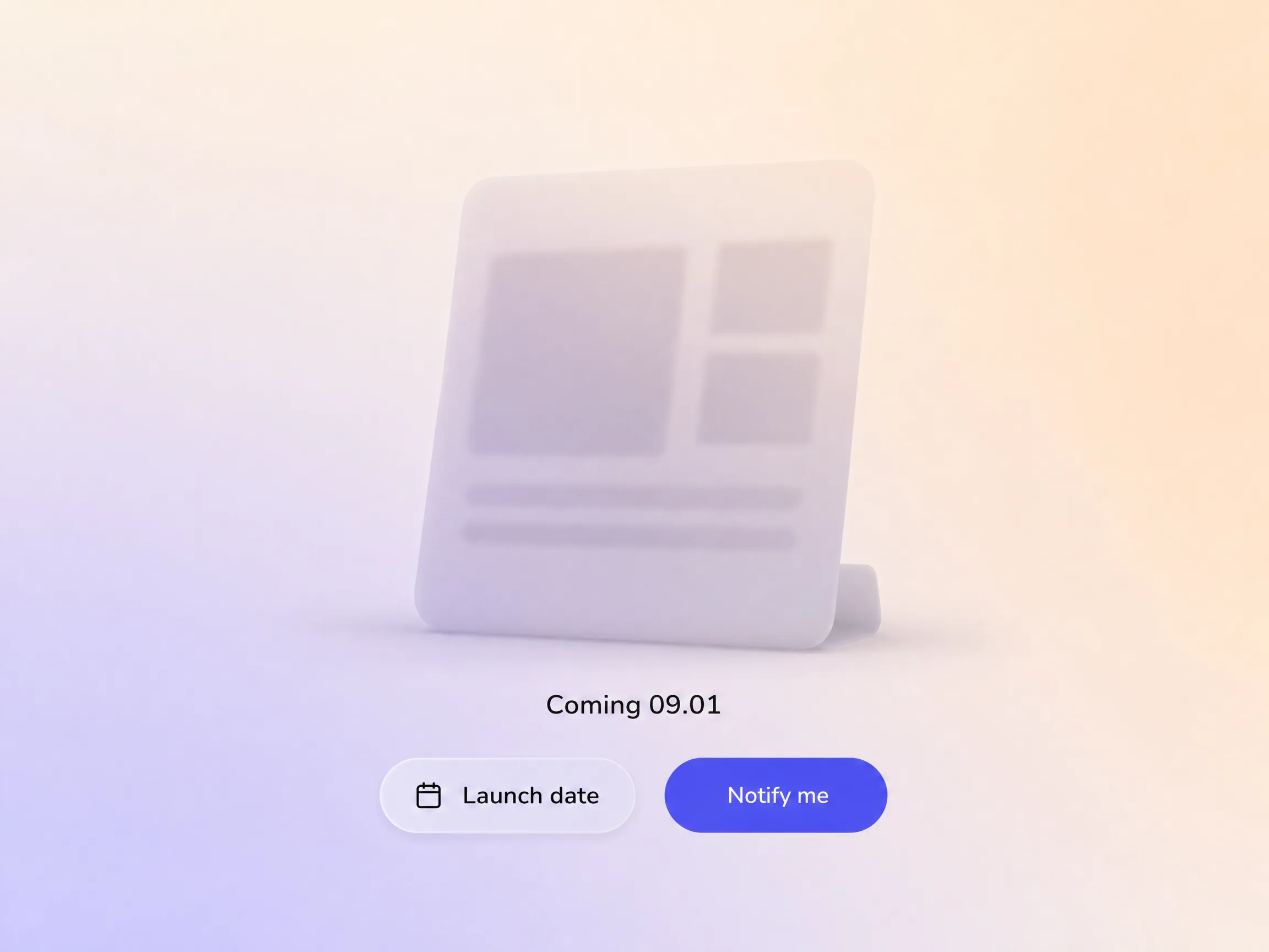 A sneak peek video ending on a launch date and a sign-up