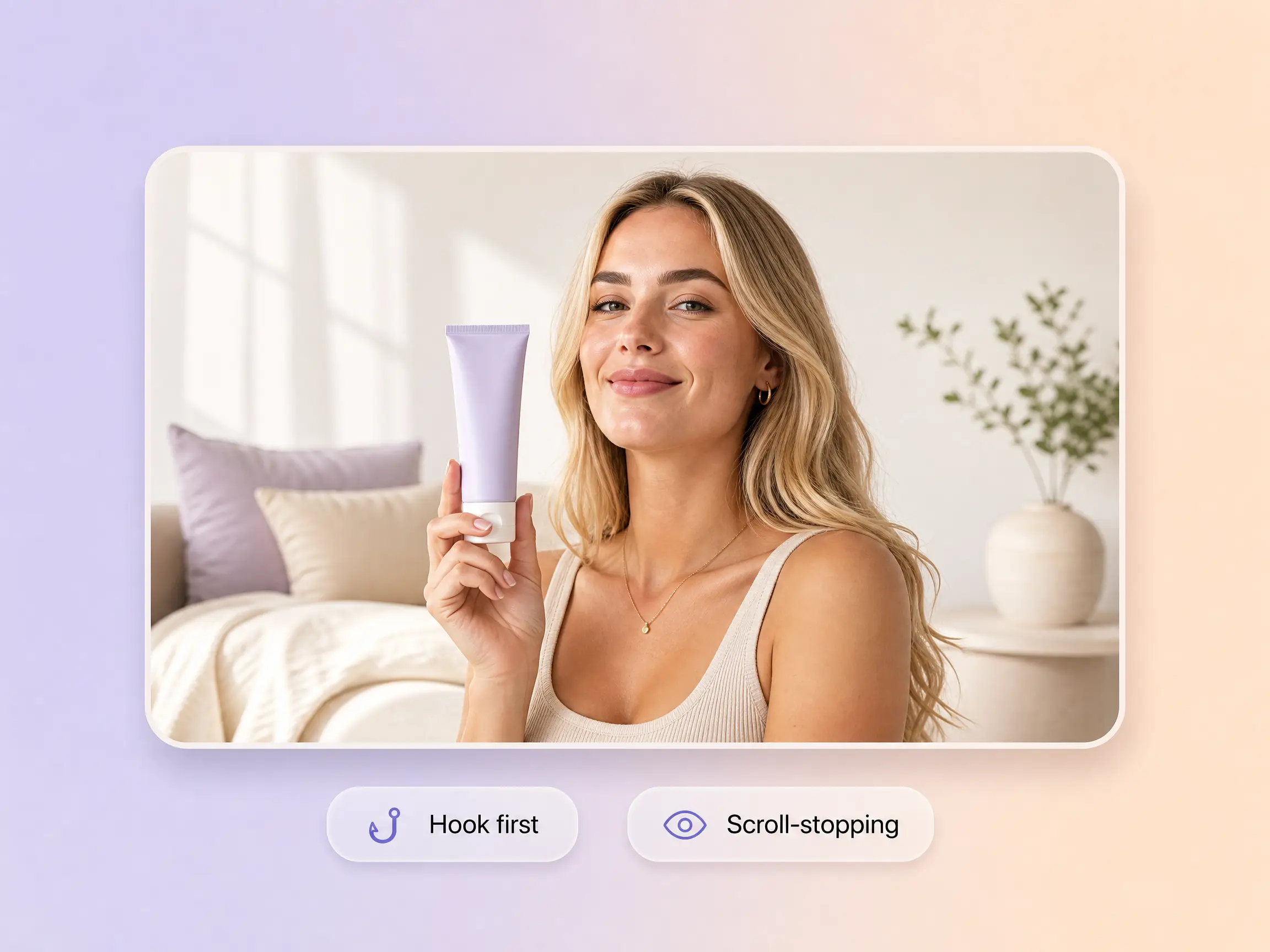 A video ad grabbing attention in the first second