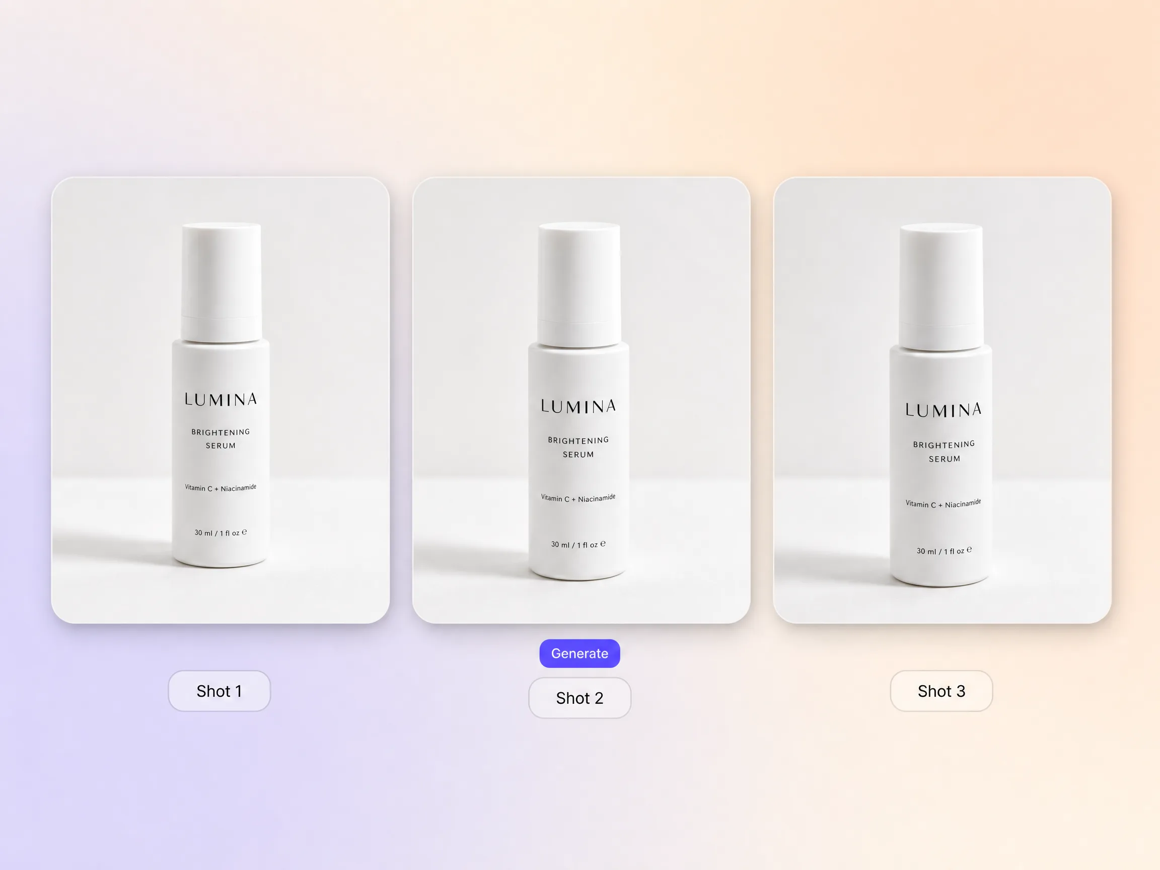 A commercial video keeping the product identical and on brand across every shot