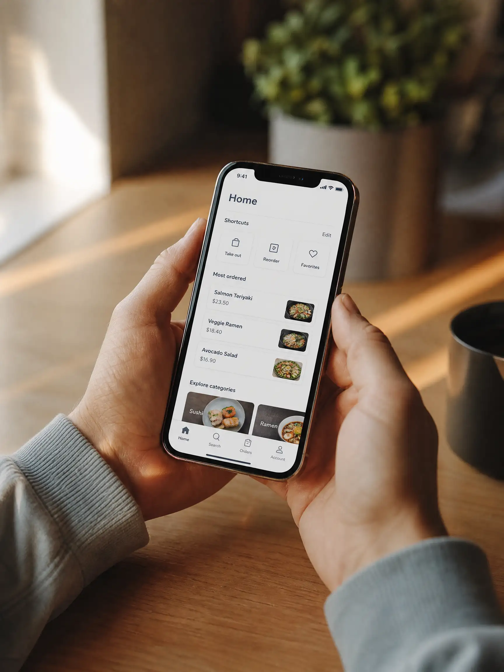 App ad created with Pexo AI showing a mobile app running on a phone
