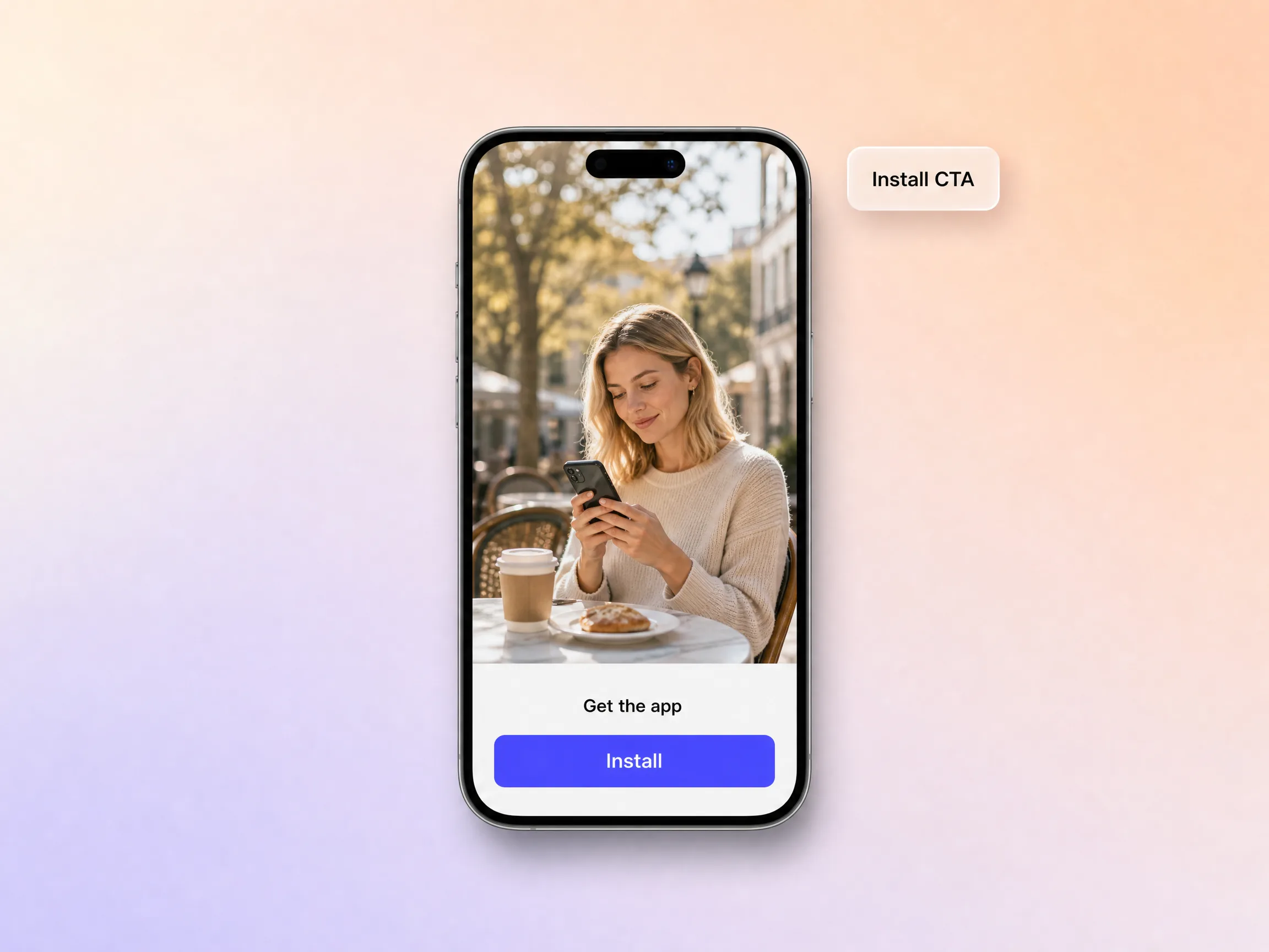 An app ad ending on one clear install call to action for a mobile app