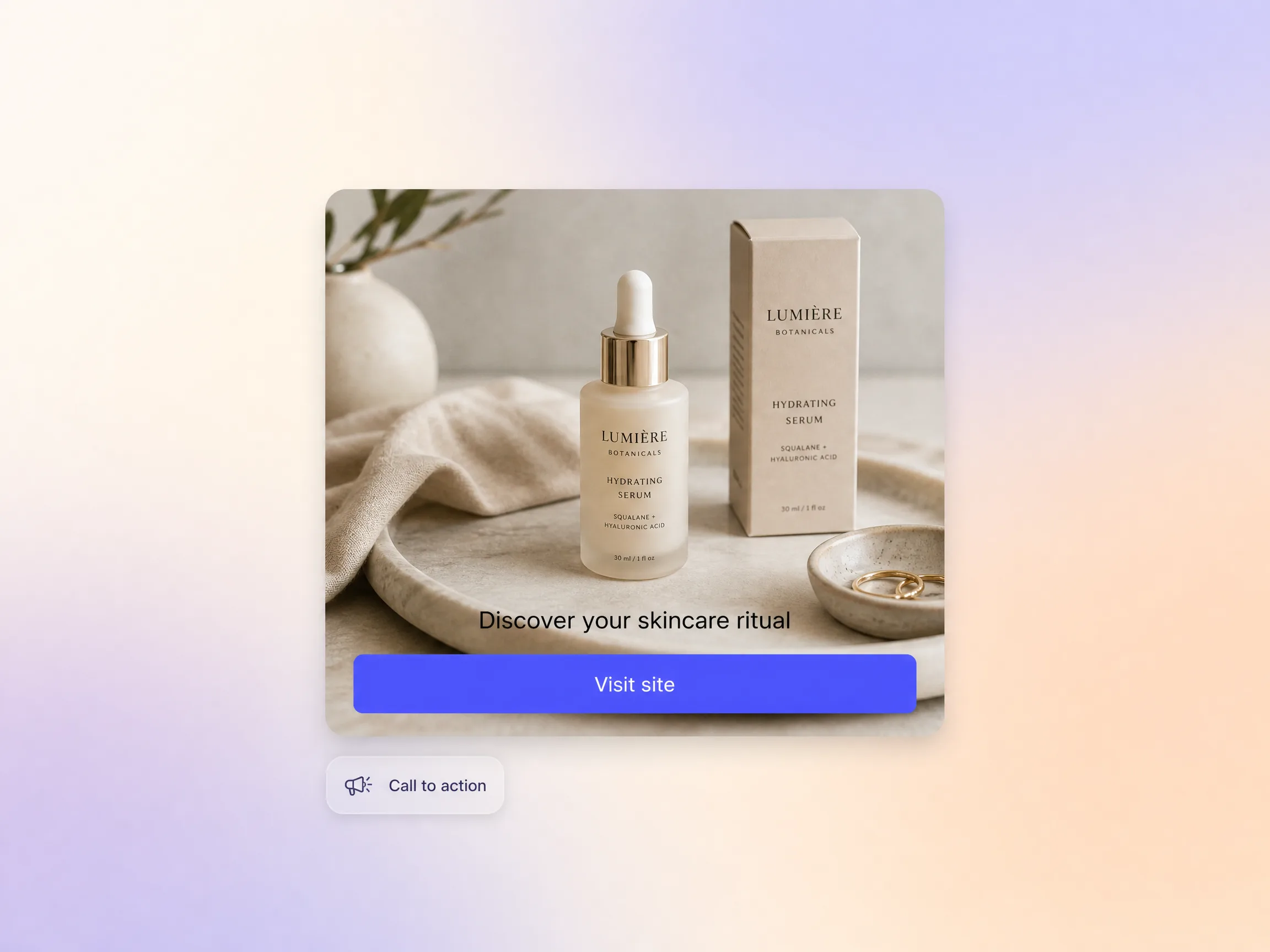 A Google ad video ending on a clear call to action pointed at a landing page