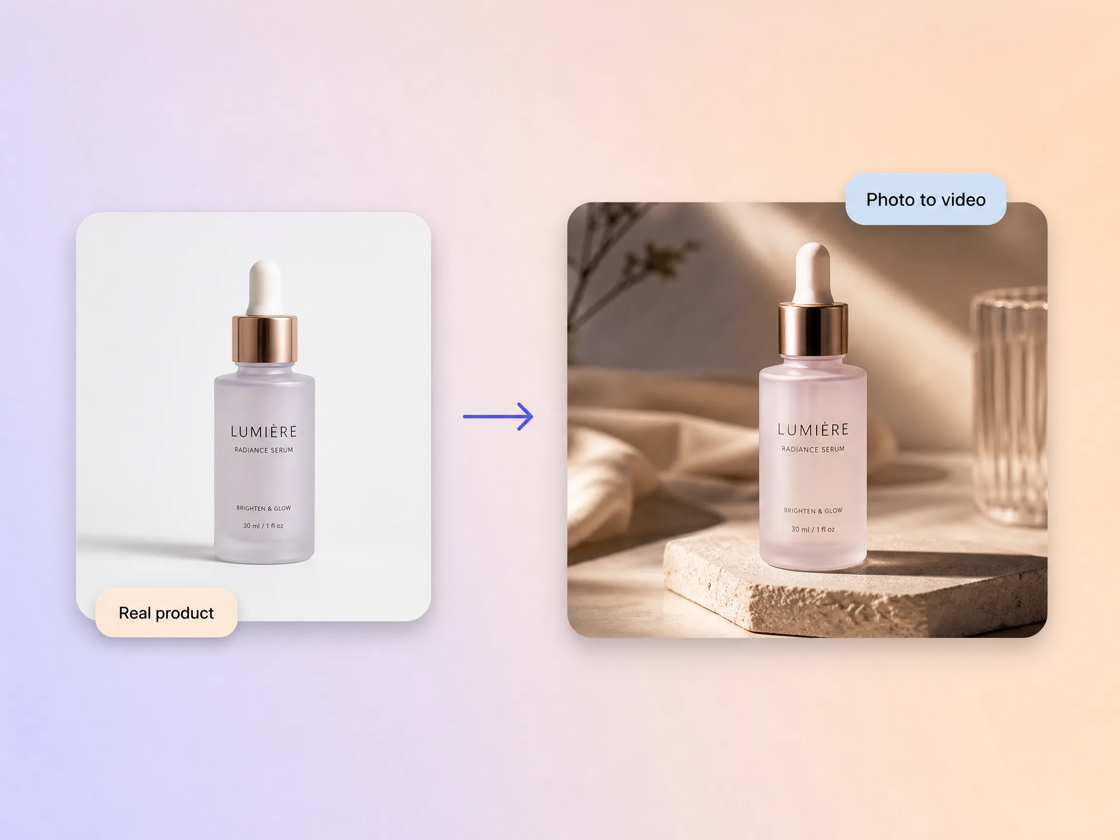 A shopify video built from a product photo already on the listing