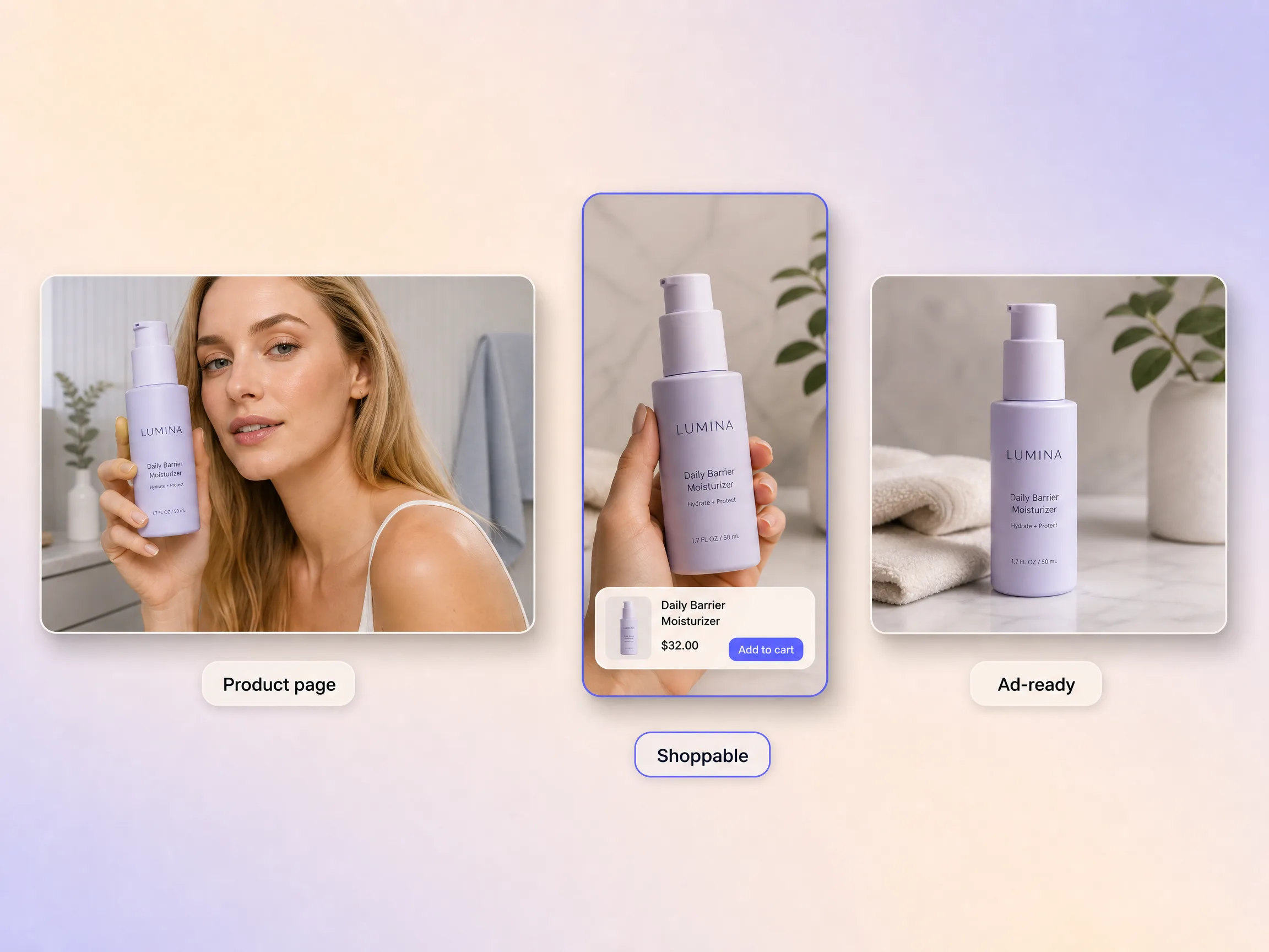 A shopify video sized to embed on a product page and run as an ad