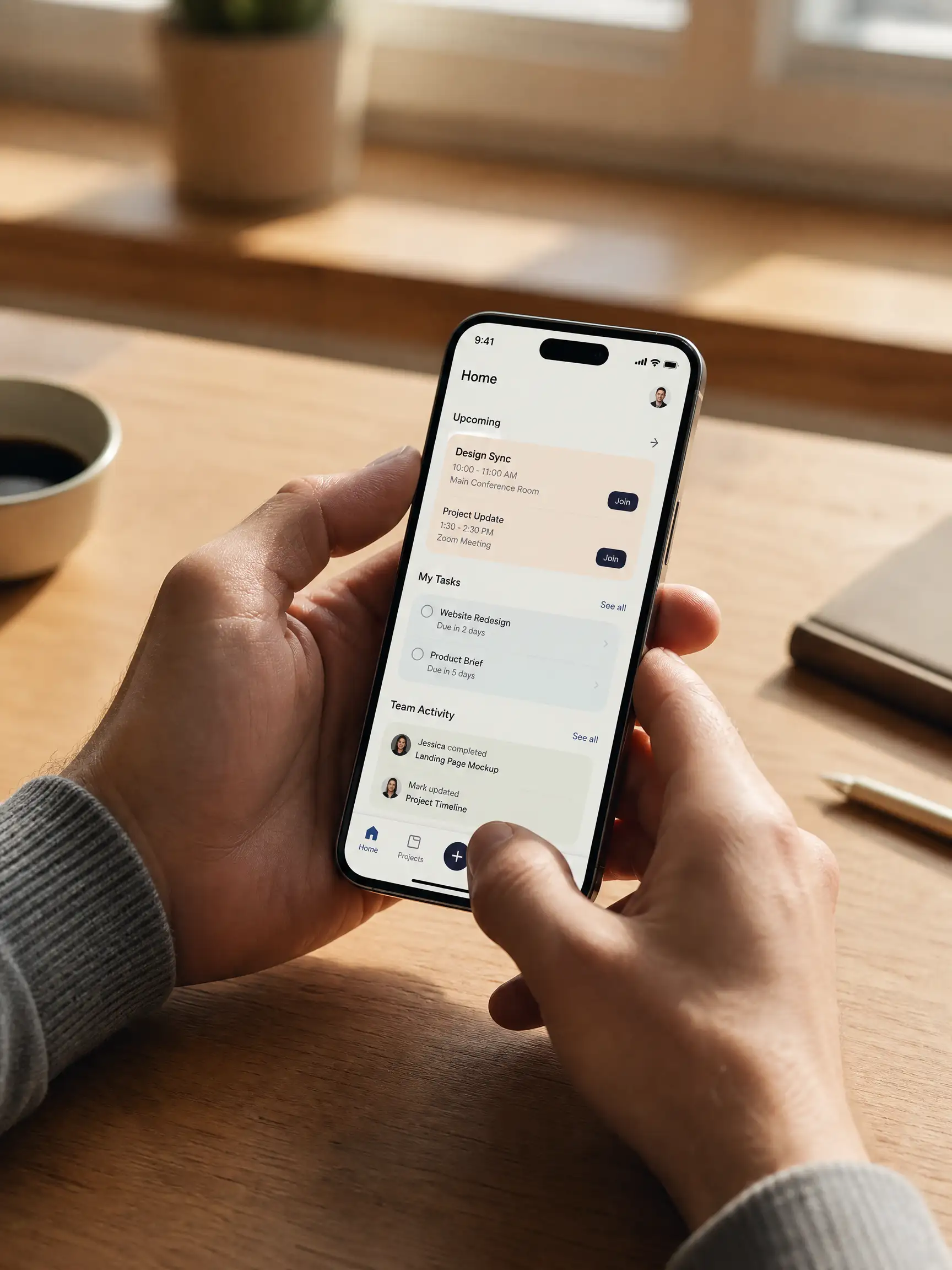 App promo video created with Pexo AI playing on a phone