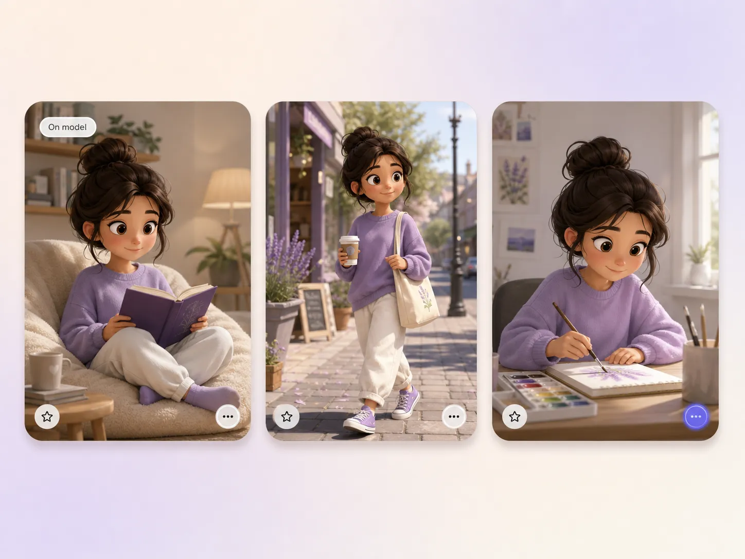 An animated character staying consistent across every scene of an animated short film