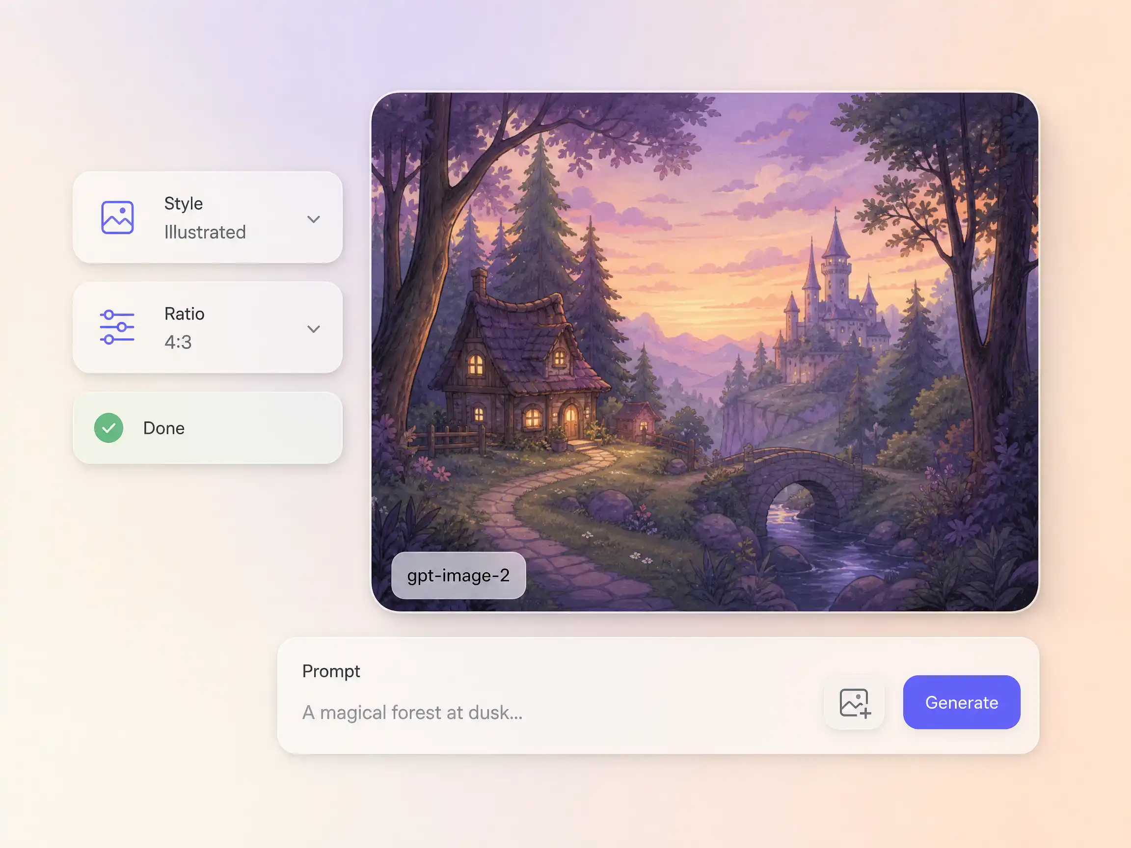 Pexo generating a custom image and animating it into a animated story video