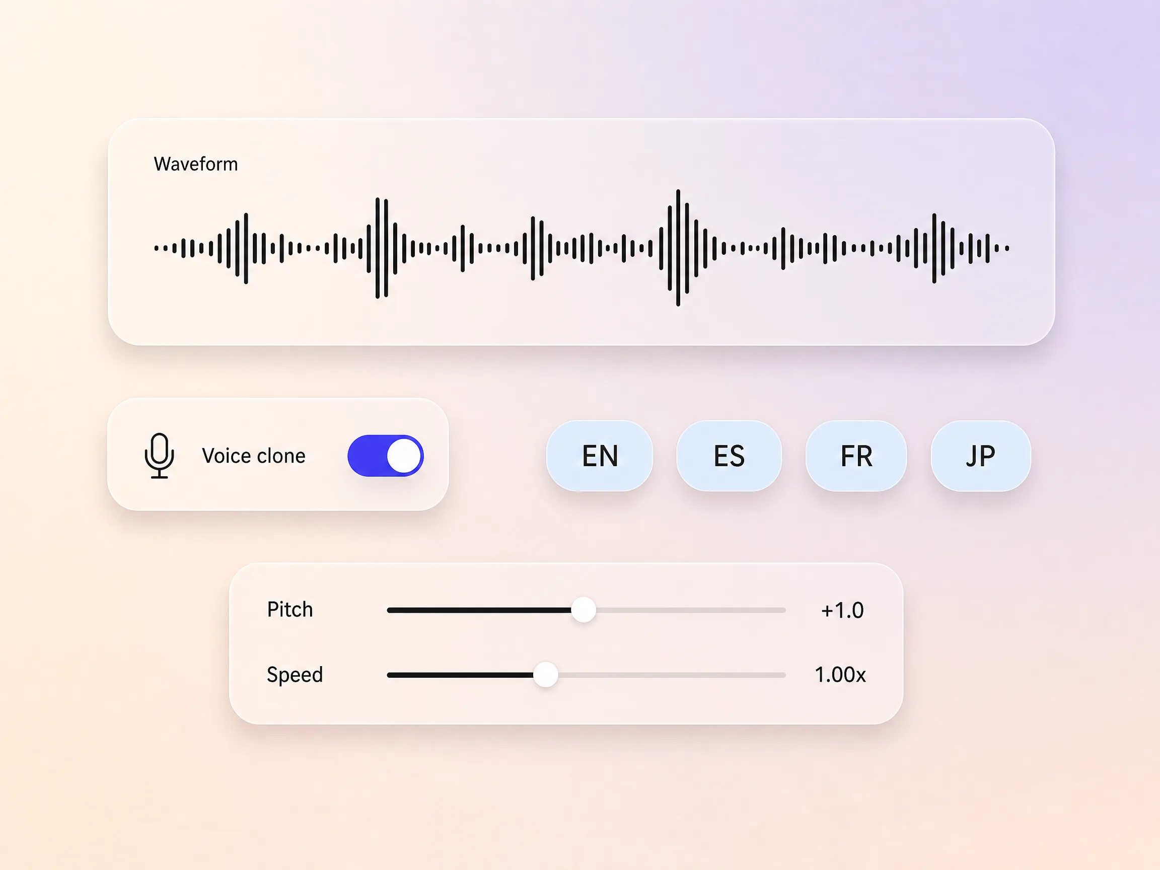 Pexo adding cloned narration and multilingual dubbing to a comic video