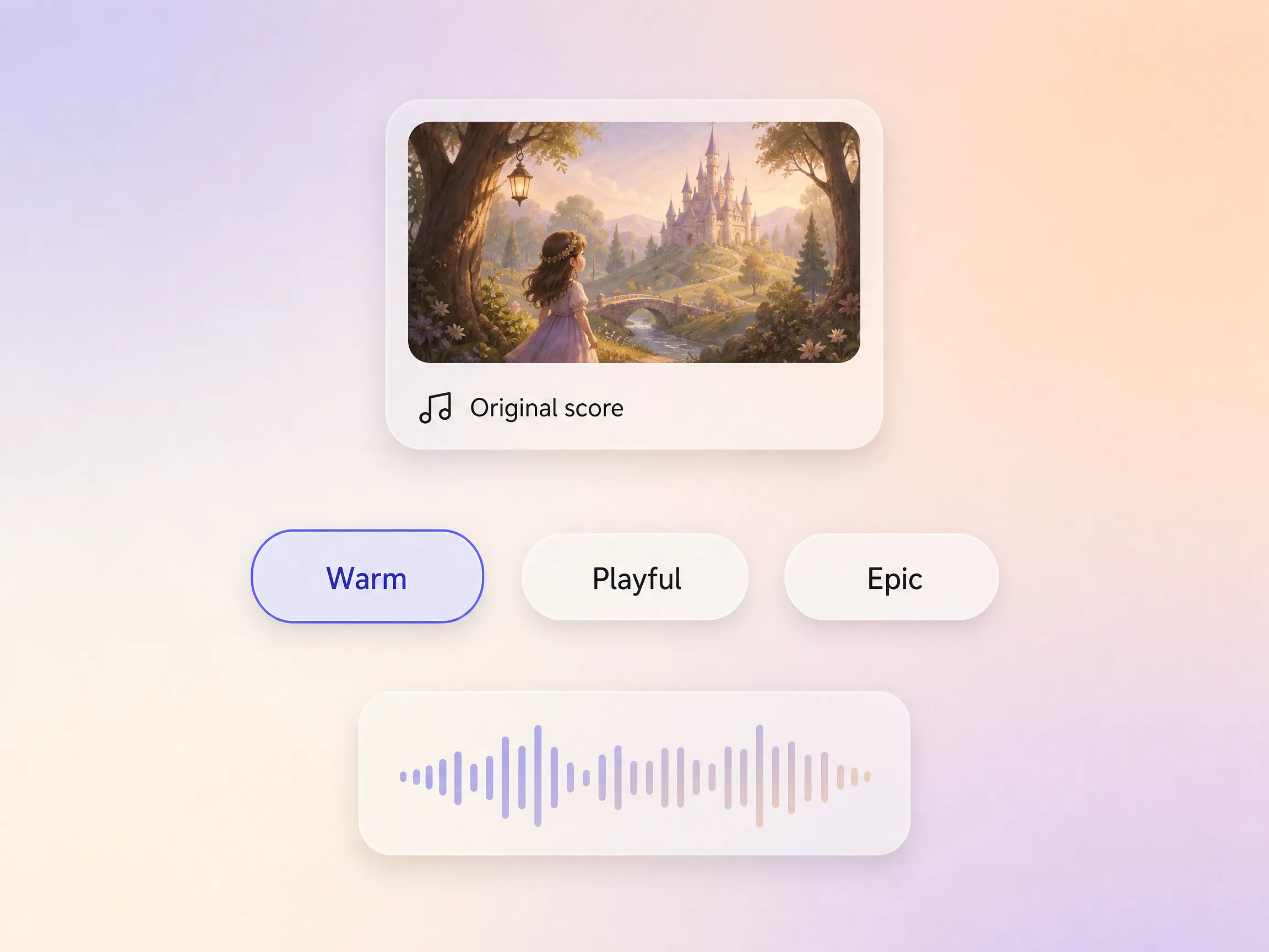 Pexo composing an original soundtrack for a fairy tale video