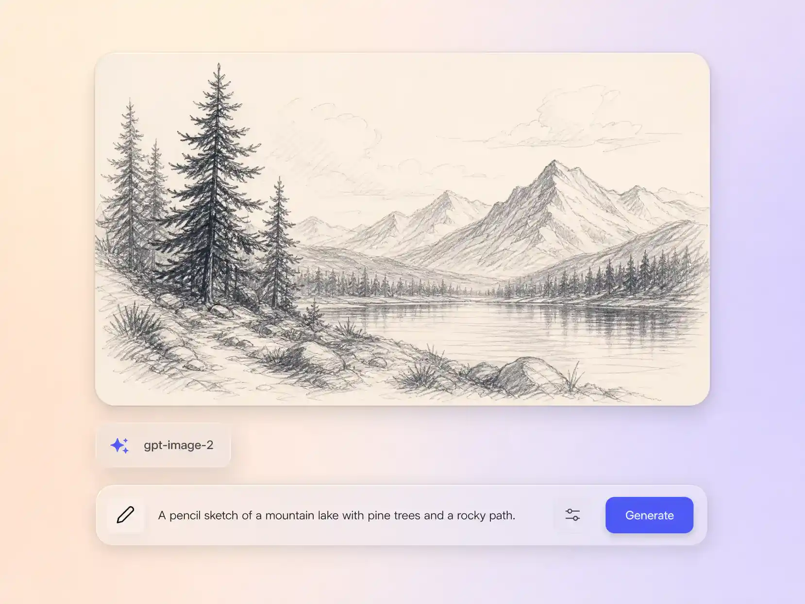 Pexo generating a custom image and animating it into a sketch video