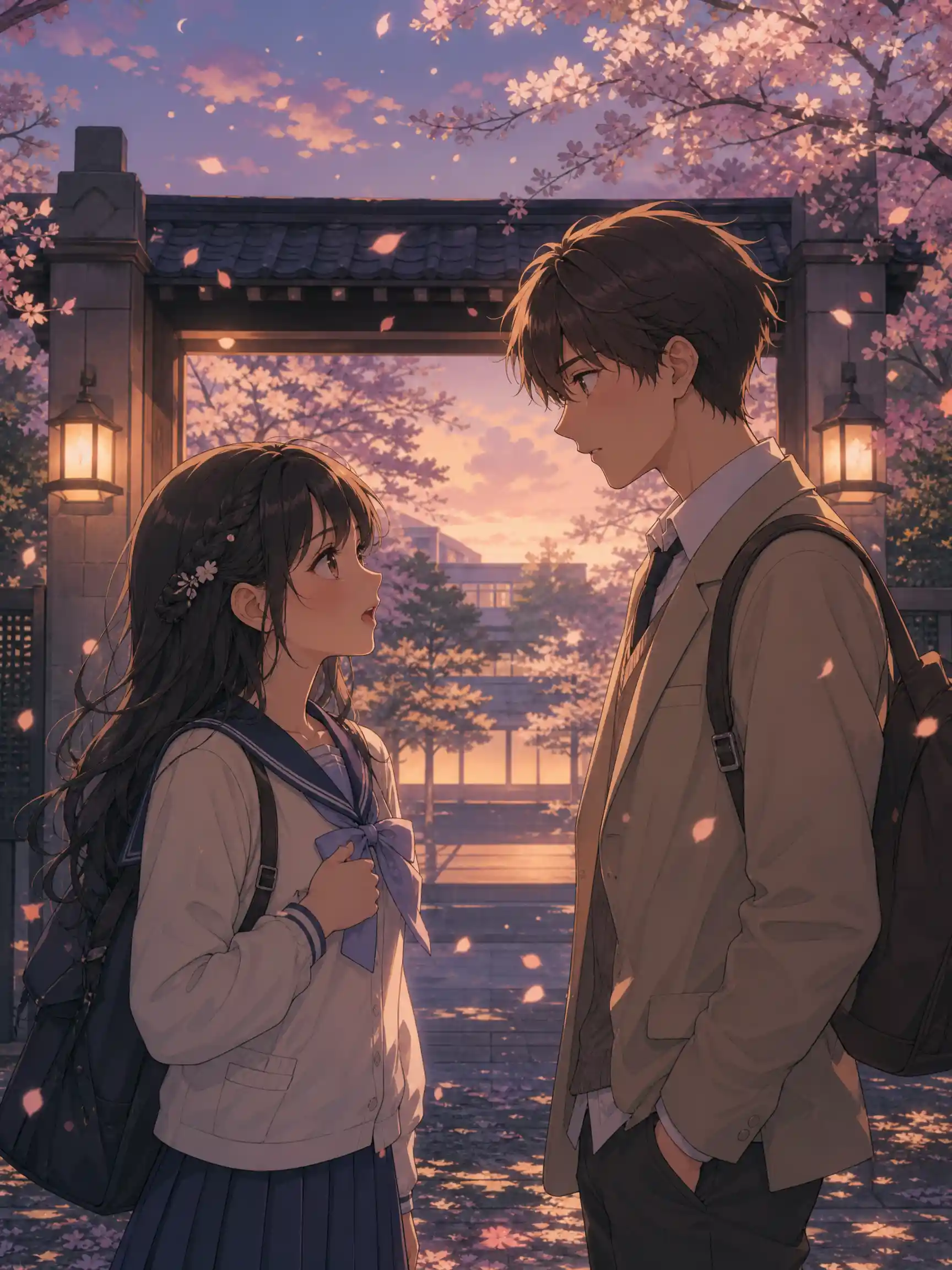 Anime style visual novel video dialogue scene created with Pexo AI