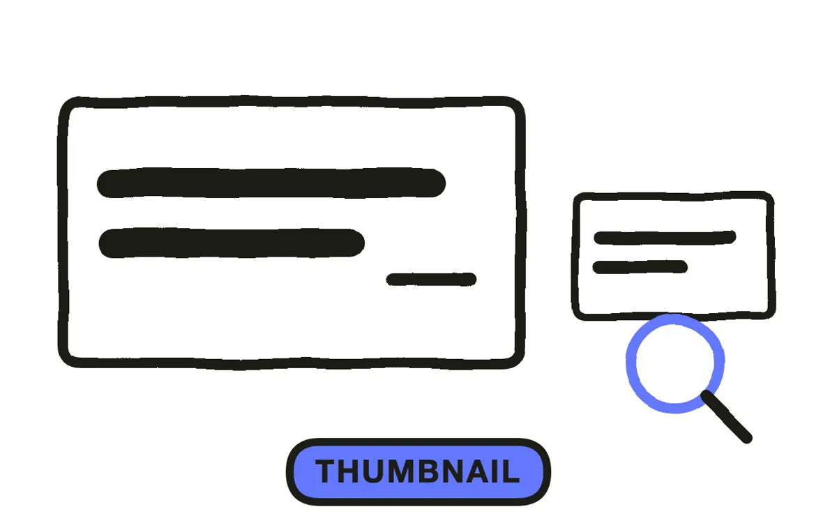 A faceless thumbnail with one oversized subject and four words of text, previewed at small size