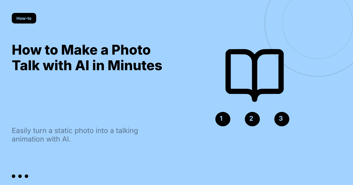 How to Make a Photo Talk with AI in Minutes